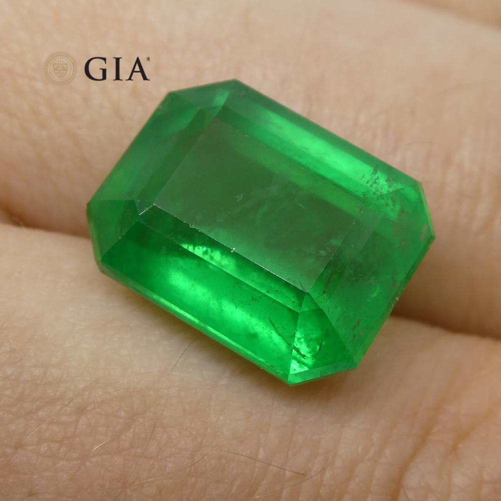 9.4 Ct Octagonal / Emerald Cut Emerald GIA Certified For Sale 2
