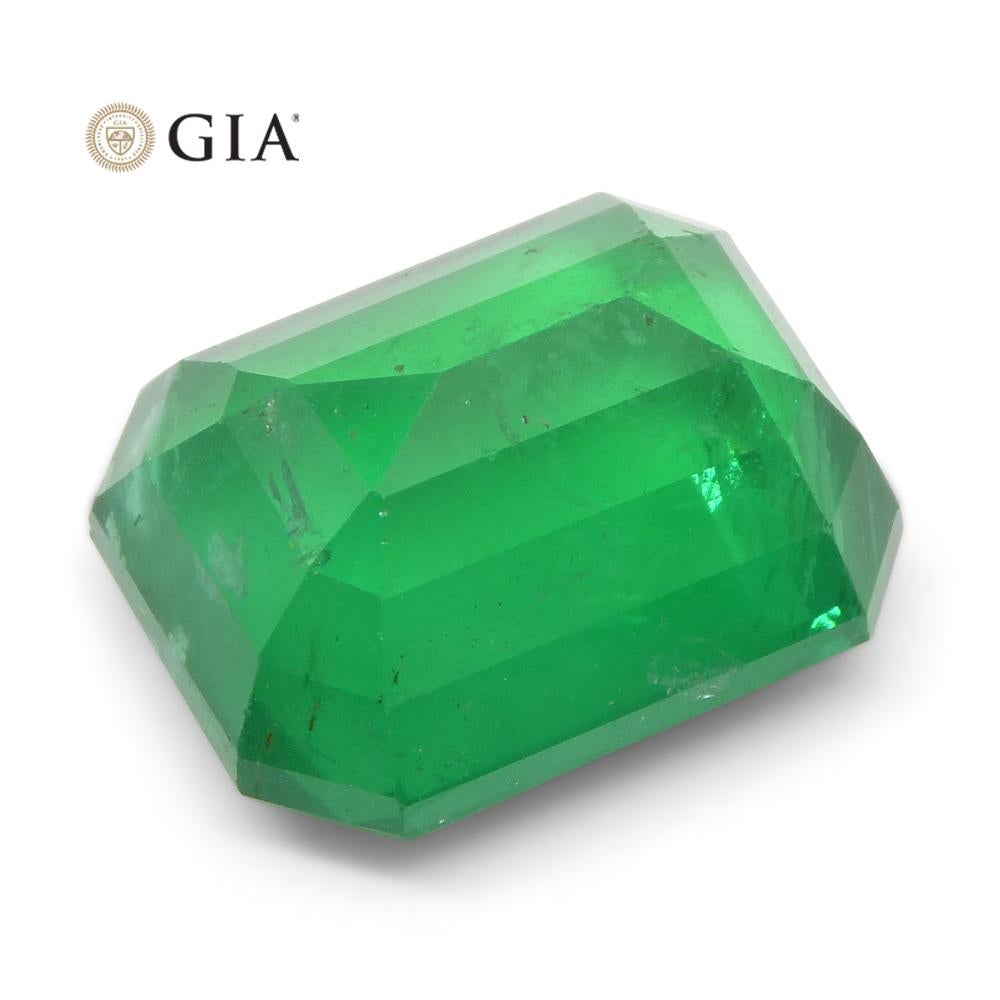 9.4 Ct Octagonal / Emerald Cut Emerald GIA Certified For Sale 3