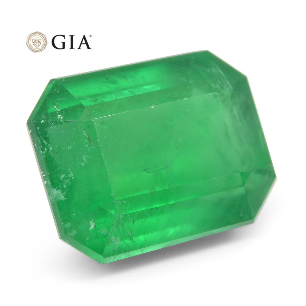 9.4 Ct Octagonal / Emerald Cut Emerald GIA Certified For Sale 4