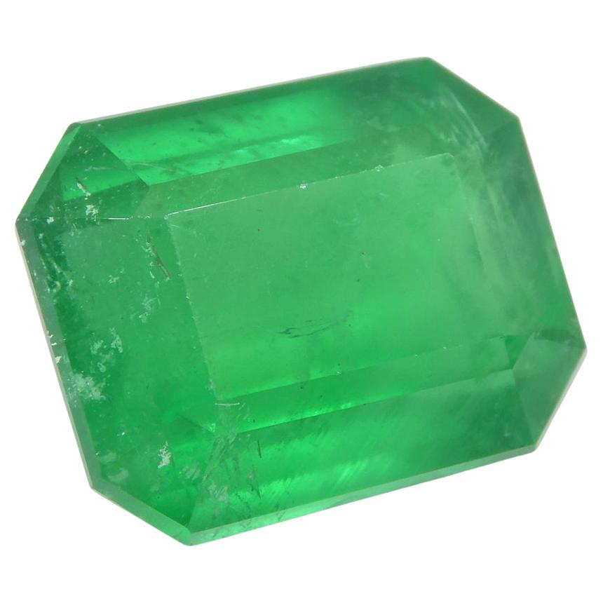 9.4 Ct Octagonal / Emerald Cut Emerald GIA Certified For Sale 1