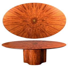 94 inch unique 10 seater Rosewood Oval Dining Table by Aaron Saxton