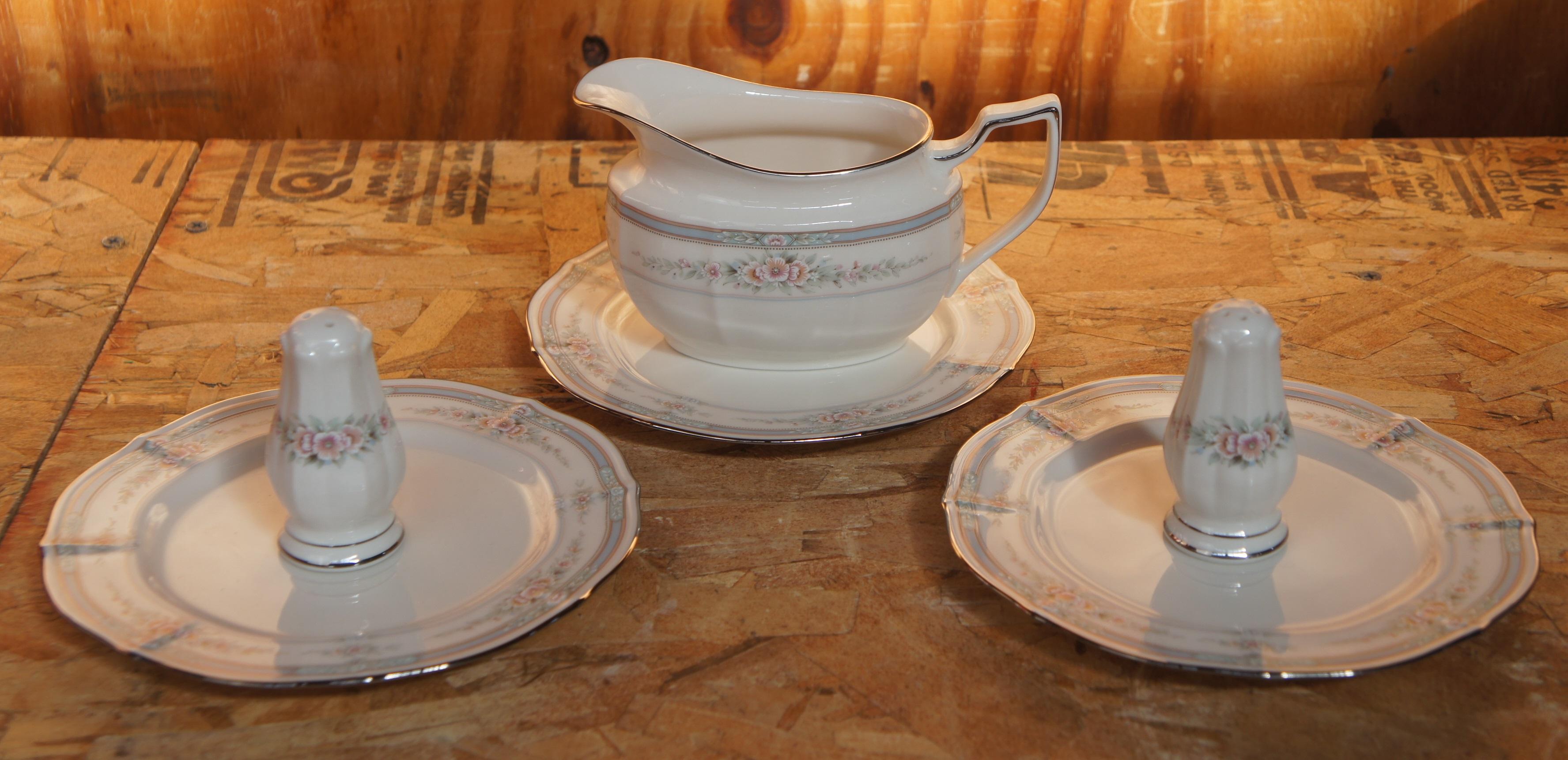94 Pc Vintage Noritake Rothschild Ivory Floral China Dinner Tea Serving Set 7293 2