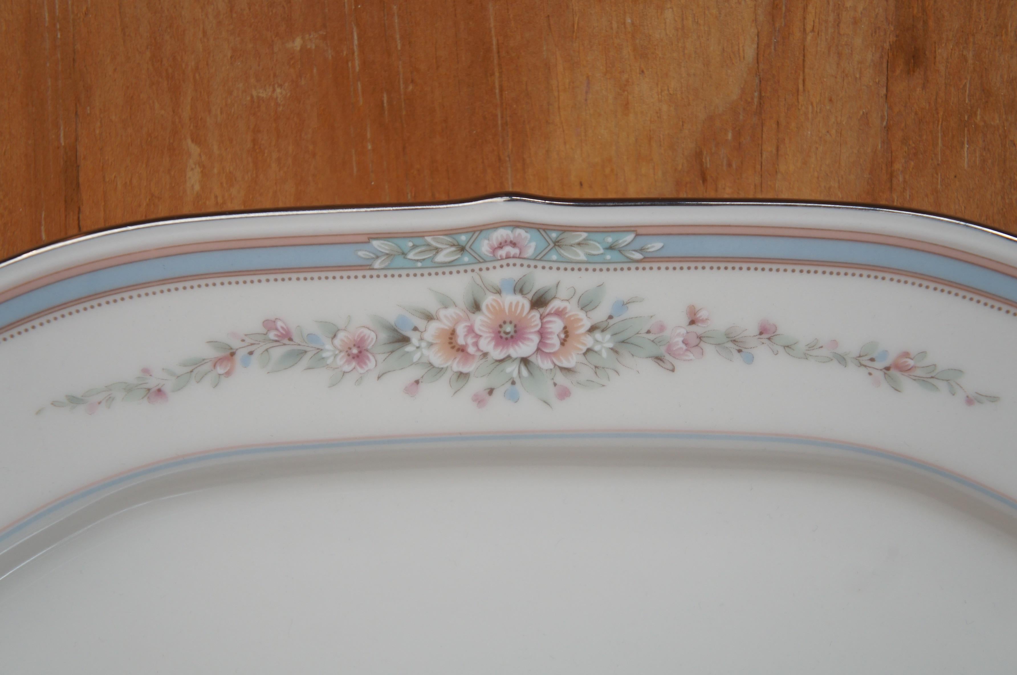 94 Pc Vintage Noritake Rothschild Ivory Floral China Dinner Tea Serving Set 7293 In Good Condition In Dayton, OH