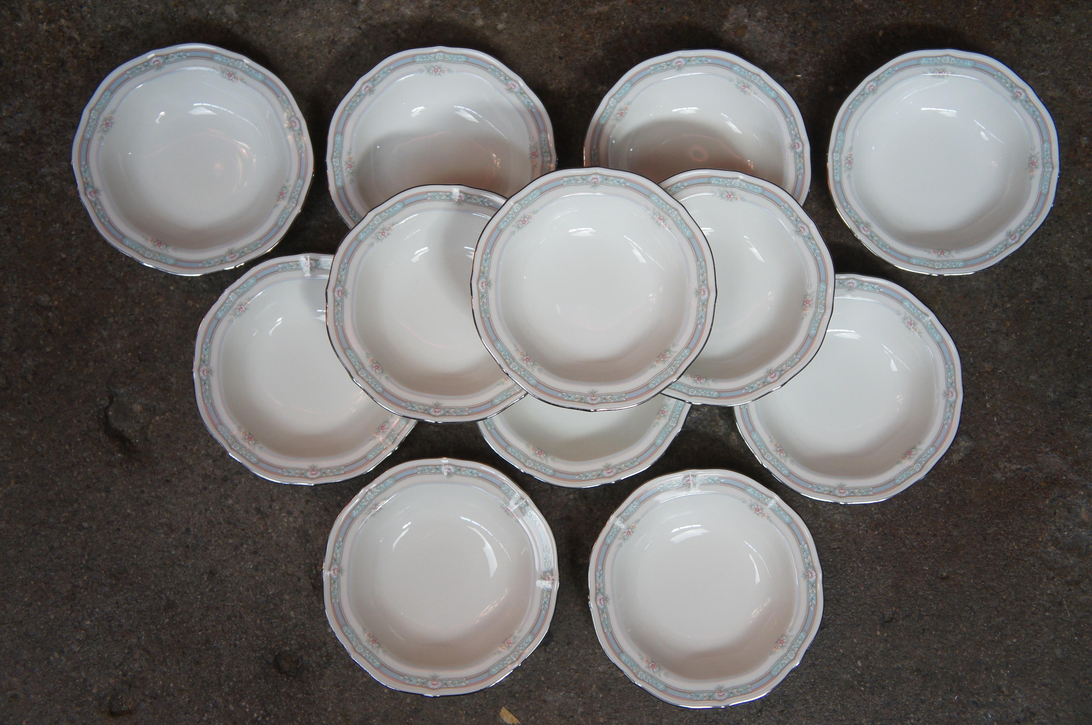 Porcelain 94 Pc Vintage Noritake Rothschild Ivory Floral China Dinner Tea Serving Set 7293