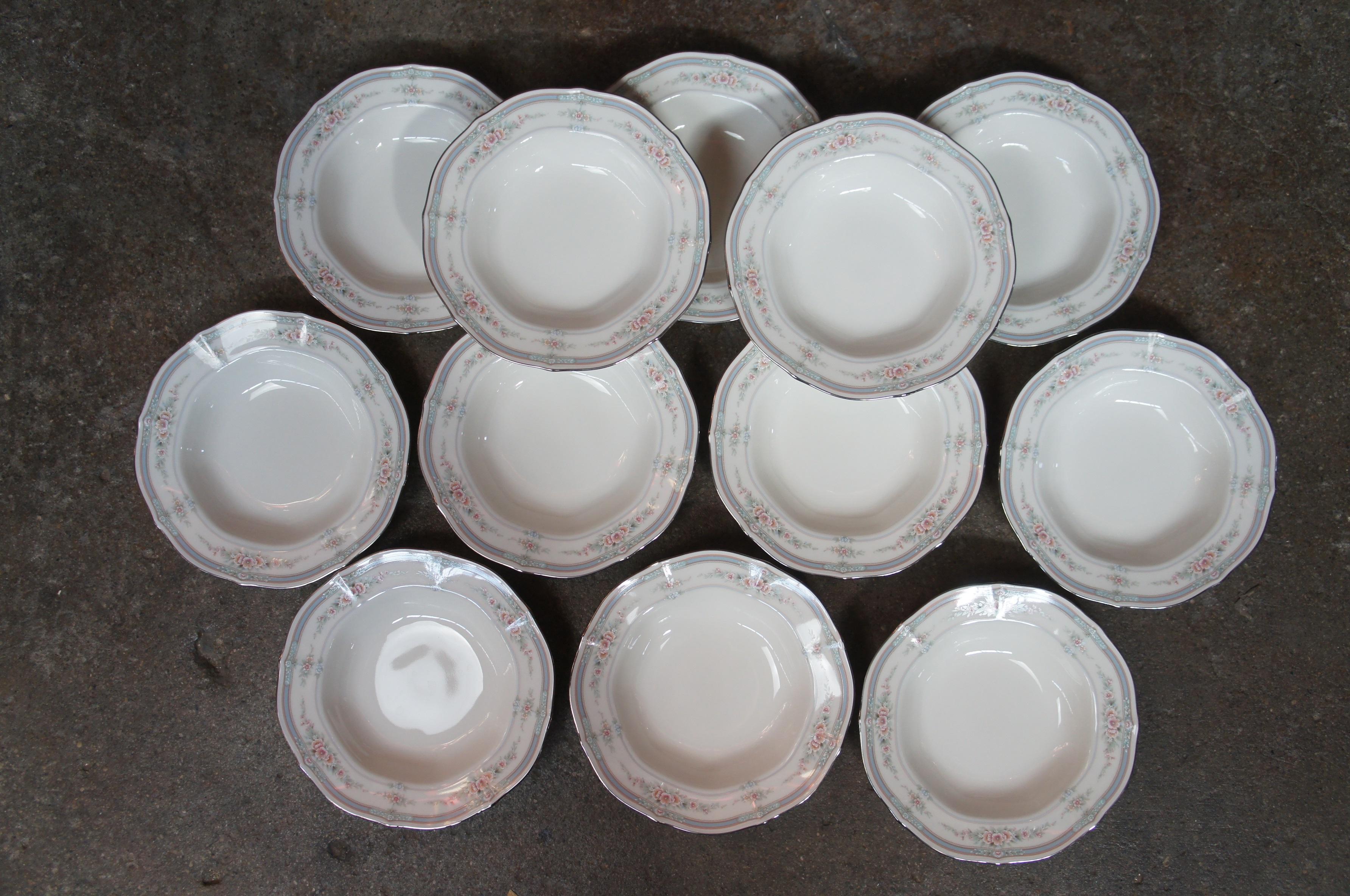 94 Pc Vintage Noritake Rothschild Ivory Floral China Dinner Tea Serving Set 7293 1