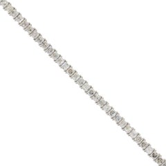 Bracelet tennis en or 18 carats avec diamants naturels taille Asscher de 9,40 carats