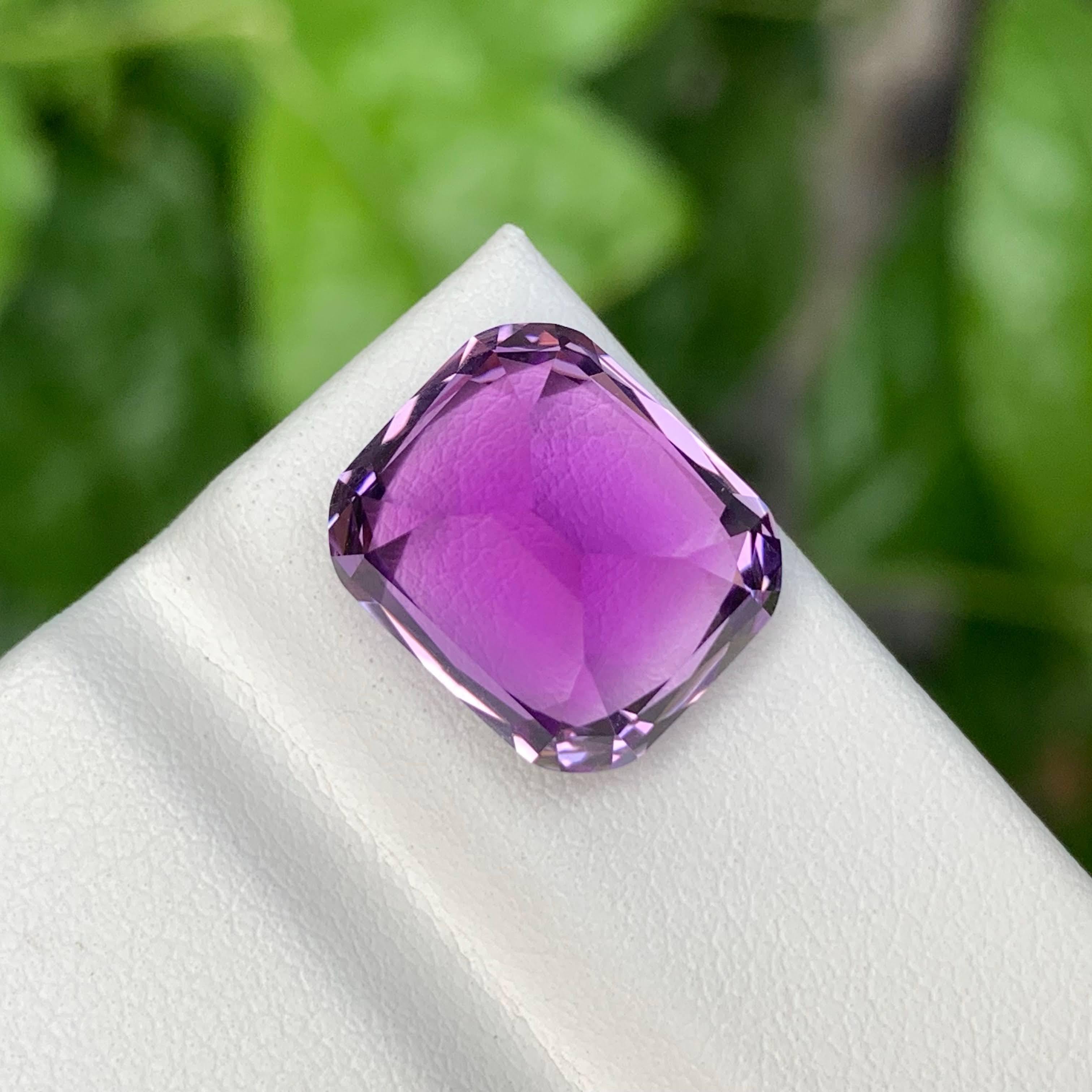 Moderno 9,40 Carati Pietra Ametista Viola Sciolta Taglio Cuscino Gemma Brasiliana Naturale in vendita