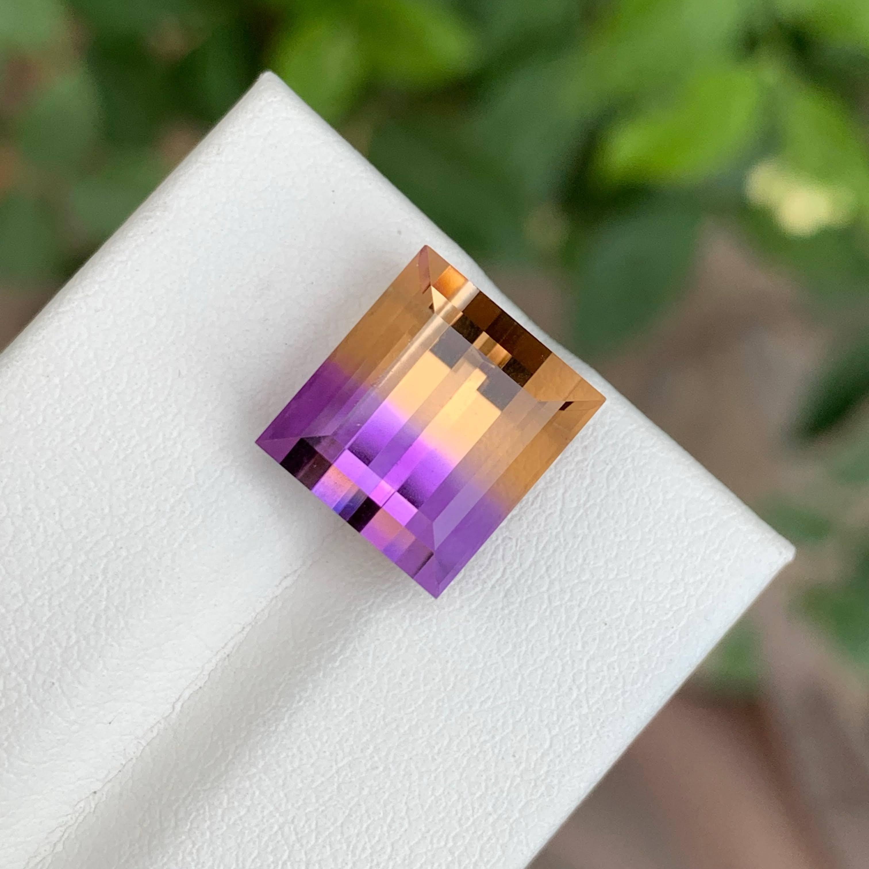 Moderne 9.40 Carat Natural Fabulous Loose Ametrine Stone Baguette Cut Bolivian Gemstone en vente