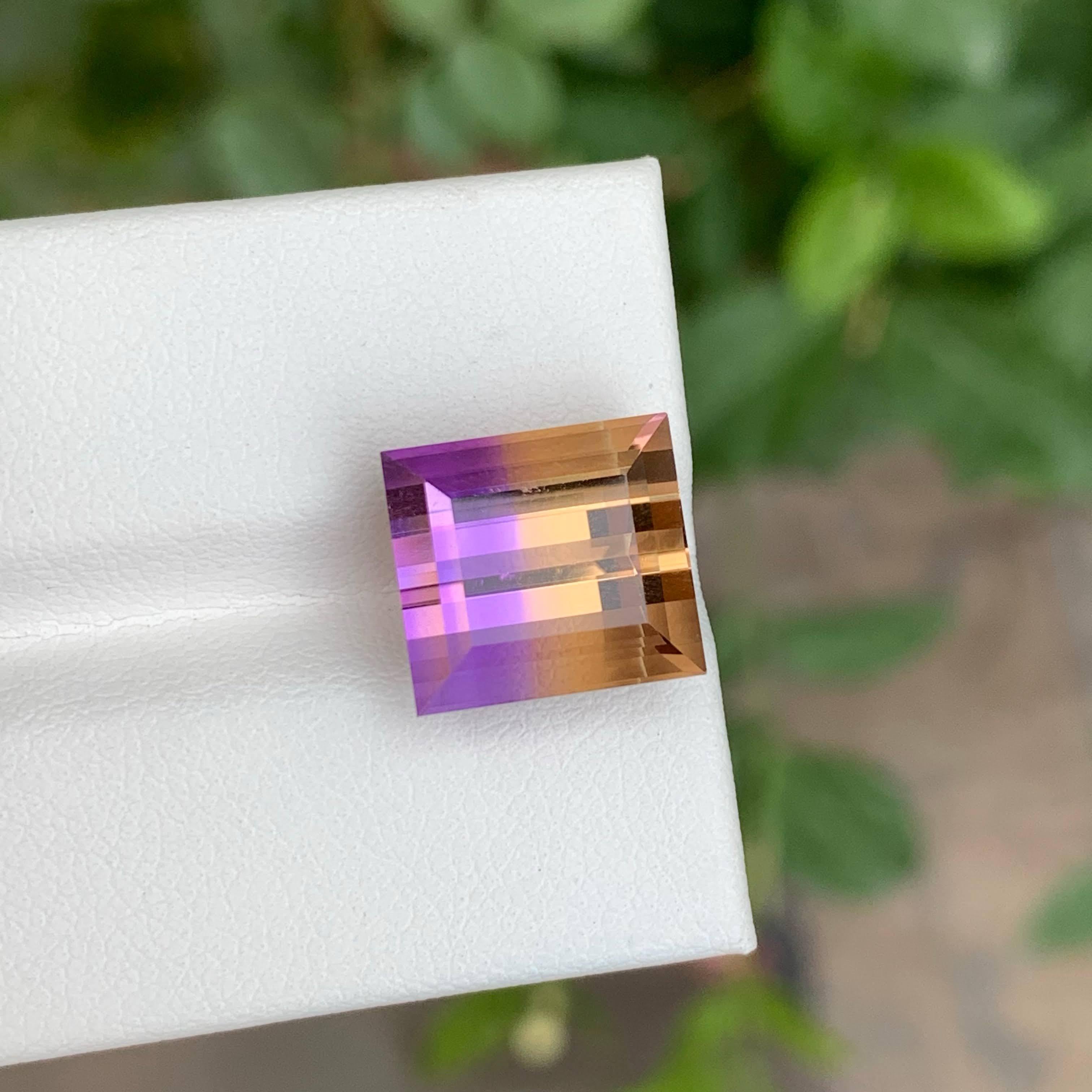 9.40 Carat Natural Fabulous Loose Ametrine Stone Baguette Cut Bolivian Gemstone Unisexe en vente