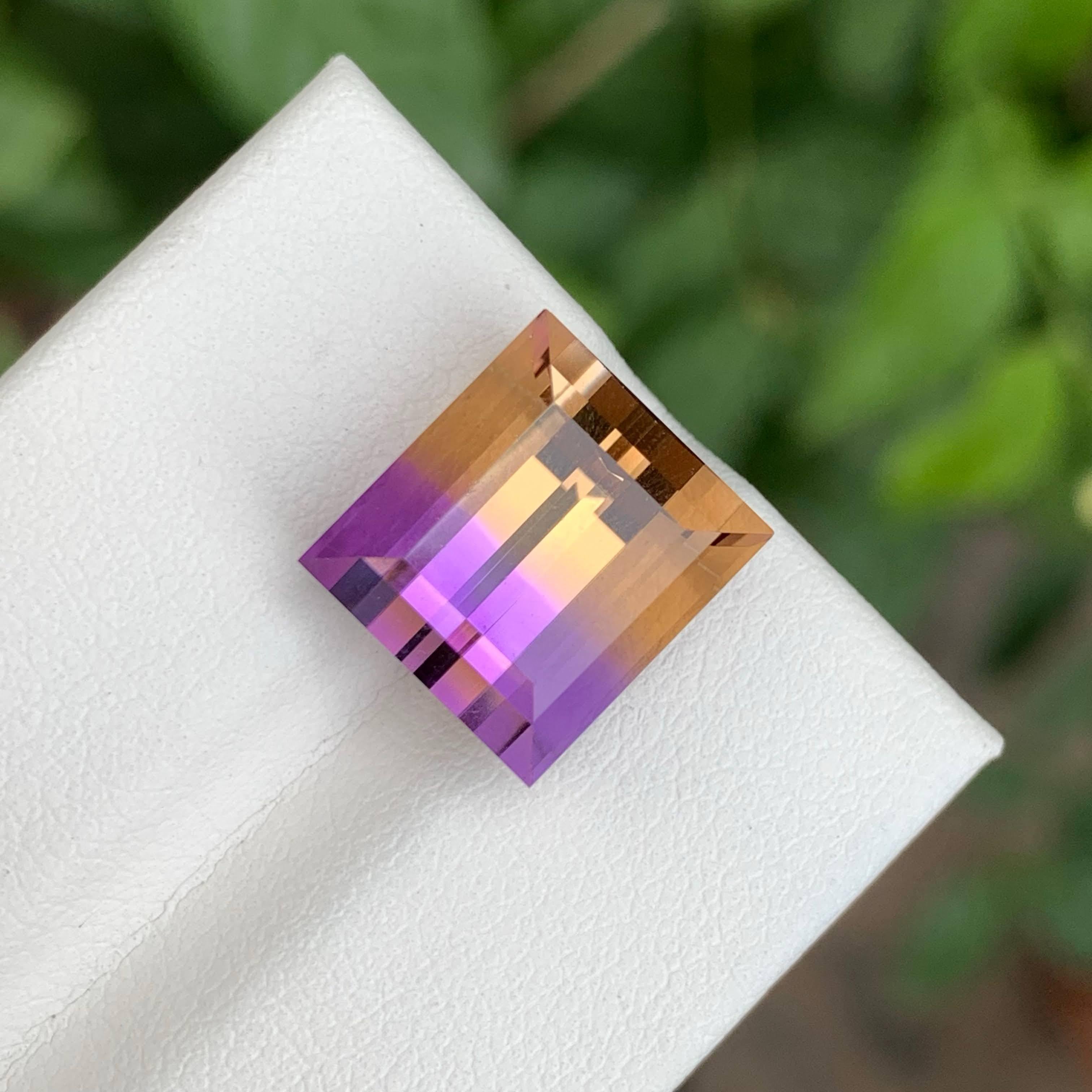 9.40 Carat Natural Fabulous Loose Ametrine Stone Baguette Cut Bolivian Gemstone en vente 1