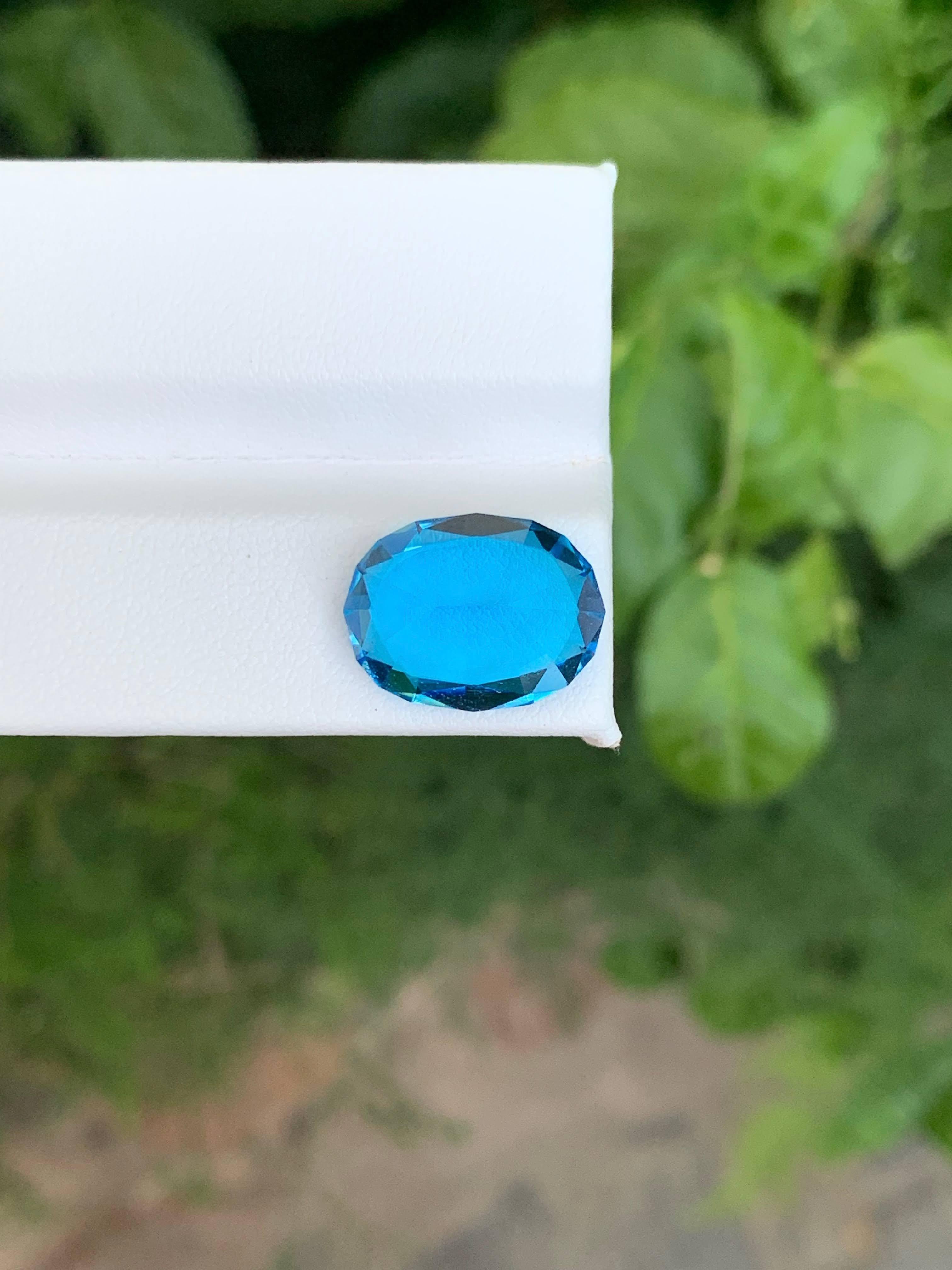 9,40 Karat Natürlicher Lose Neon Blauer Topas Stein Oval Schliff Madagaskars Edelstein im Angebot 2