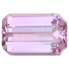 9.40 Carat Natural Loose Pink Kunzite Emerald Shape Gem For Jewellery Making