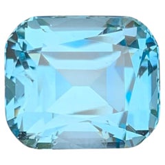 9.40 Carat Natural Loose Sky Blue Color Topaz Cushion Cut African Gemstone
