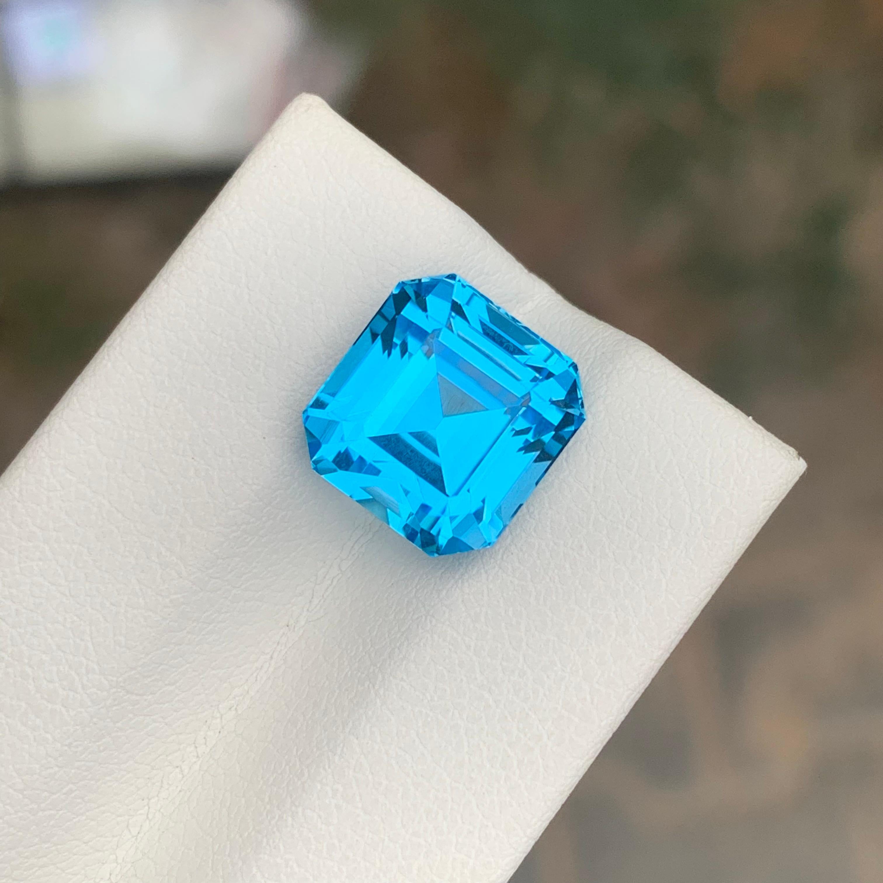 Loose Swiss Blue Topaz

Weight: 9.40 Carats
Dimensions: 10.9 x 10.5 x 8.9 Mm
Origin: Brazil
Shape: Octagon 
Color: Blue
Certificate: On Demand

Benefits Of Wearing Swiss Blue Topaz Stone:
It helps to improve communication and self-expression.
It