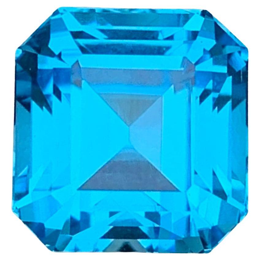 9.40 Carat Natural Loose Swiss Blue Topaz Octagon Shape Gemstone