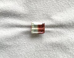 Tourmaline bicolore octogonale facettée de 9,40 carats, pierre naturelle de qualité supérieure