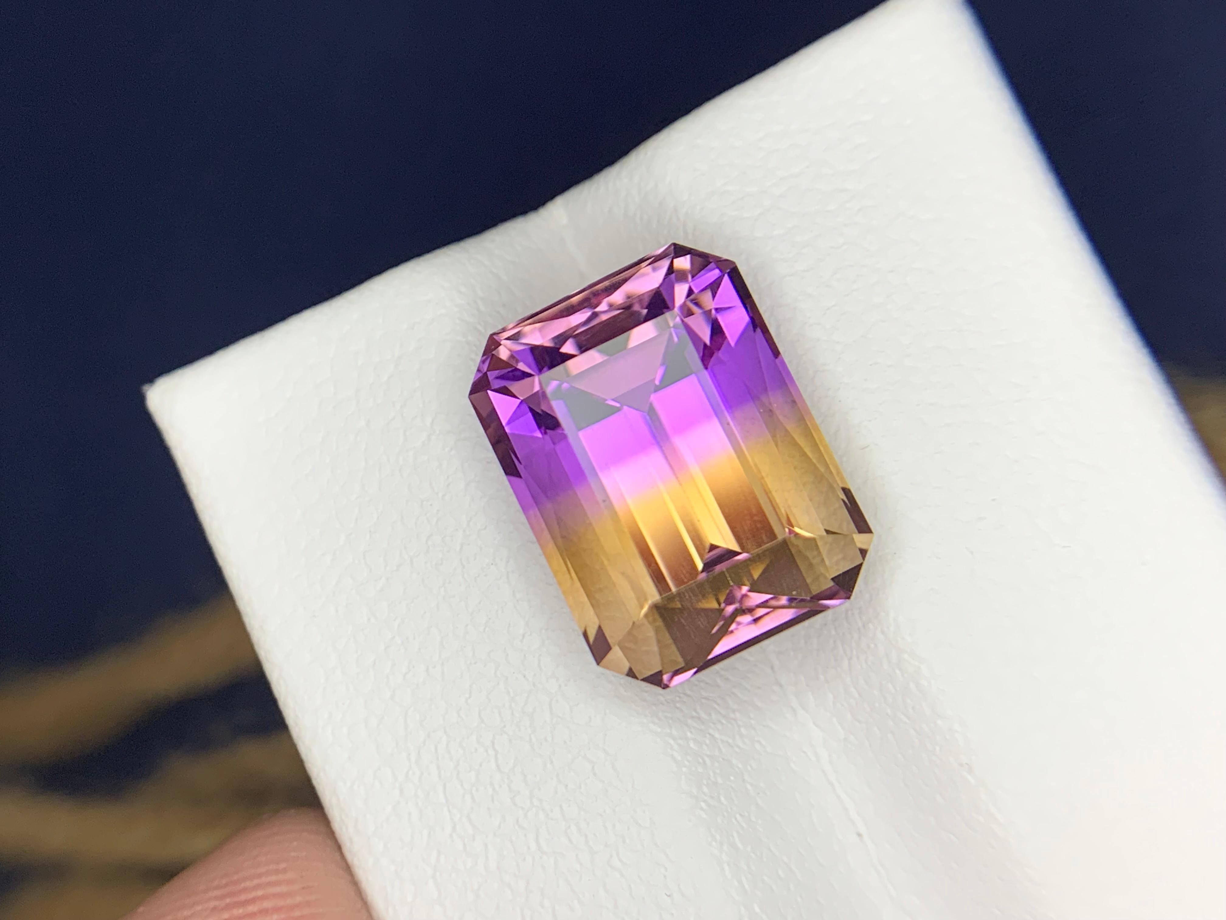 9.40 Carats Natural Loose Ametrine Gemstone en venta 4