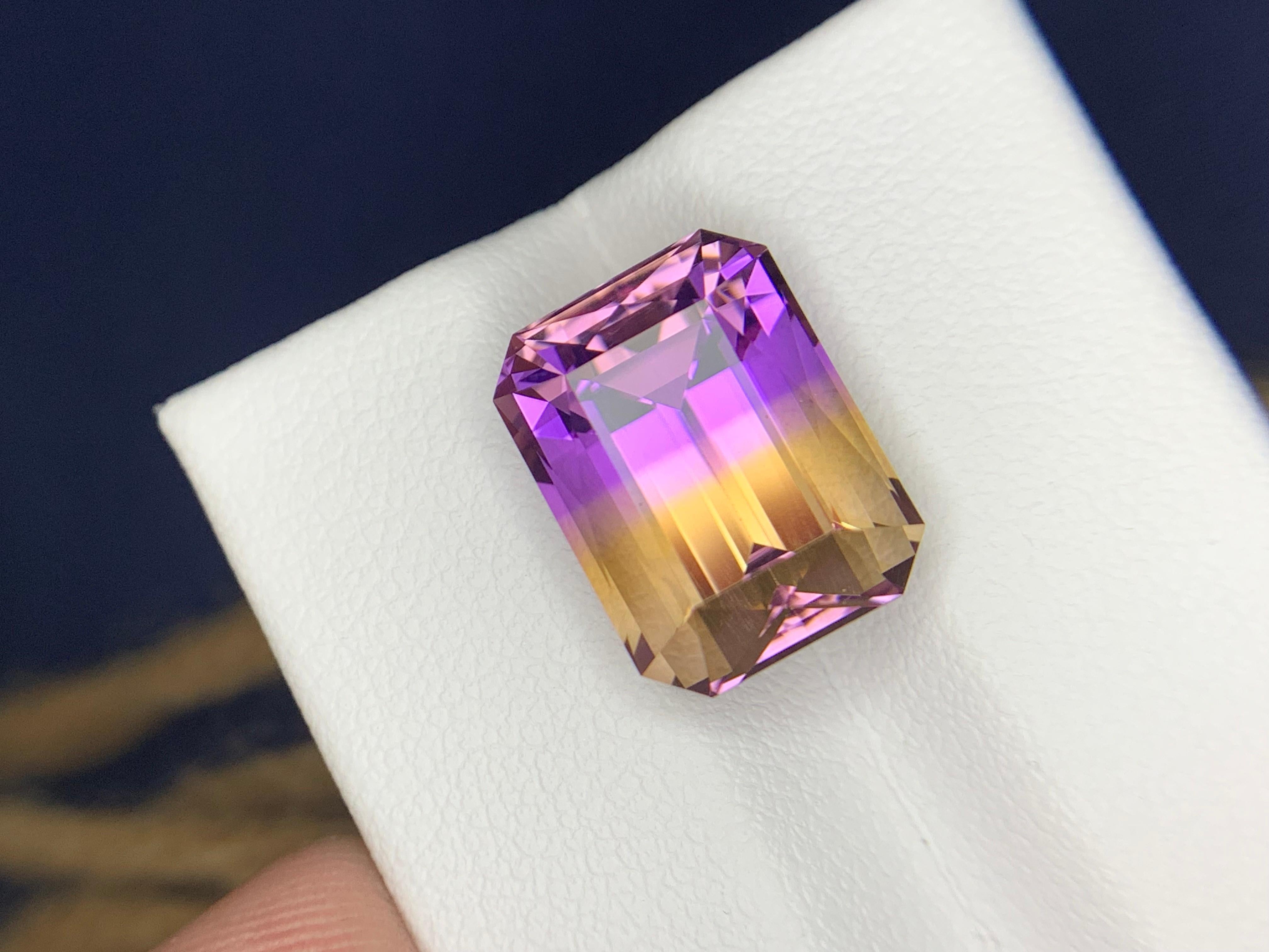 9.40 Carats Natural Loose Ametrine Gemstone en venta 5