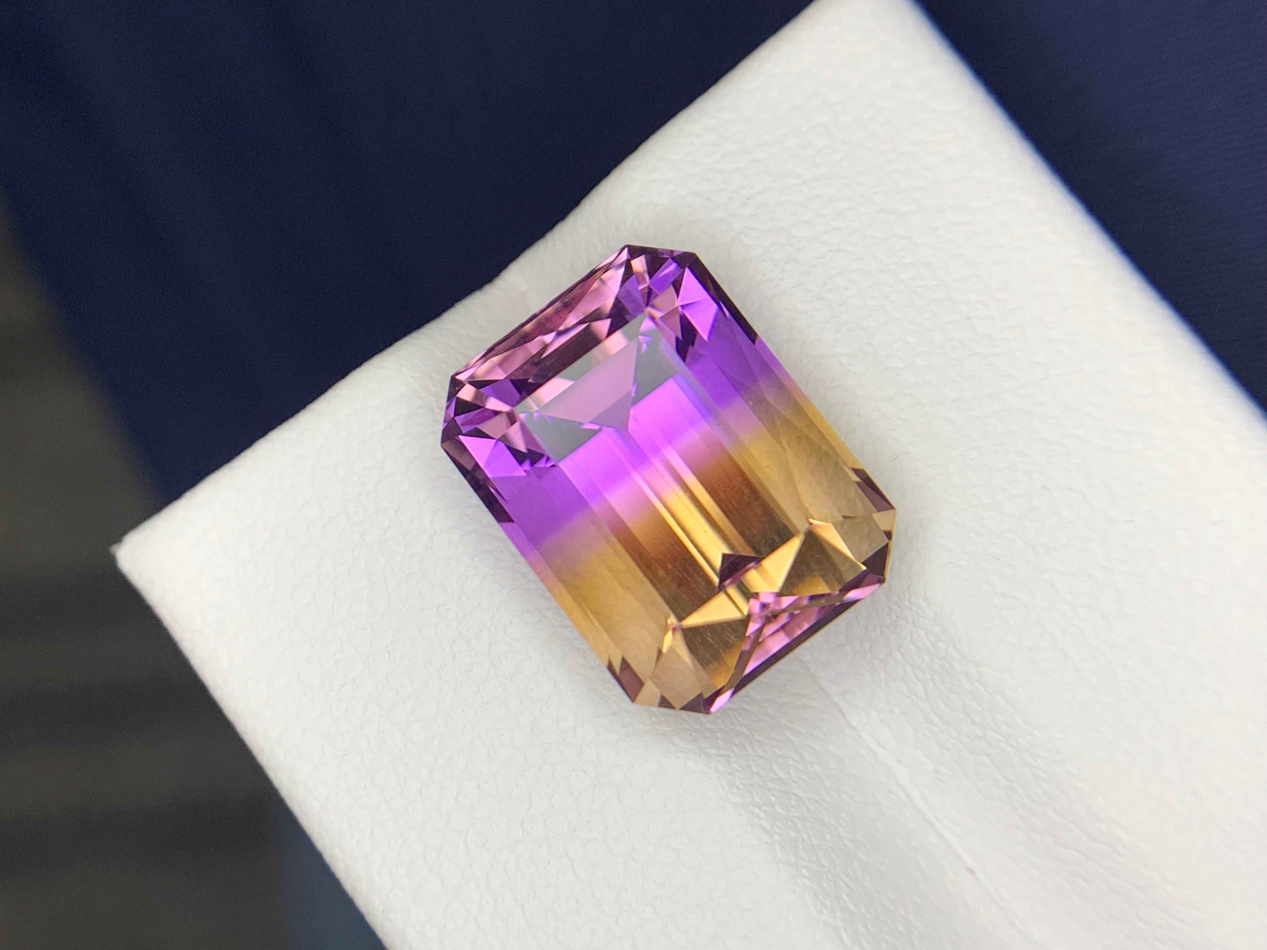 9.40 Carats Natural Loose Ametrine Gemstone en venta 6