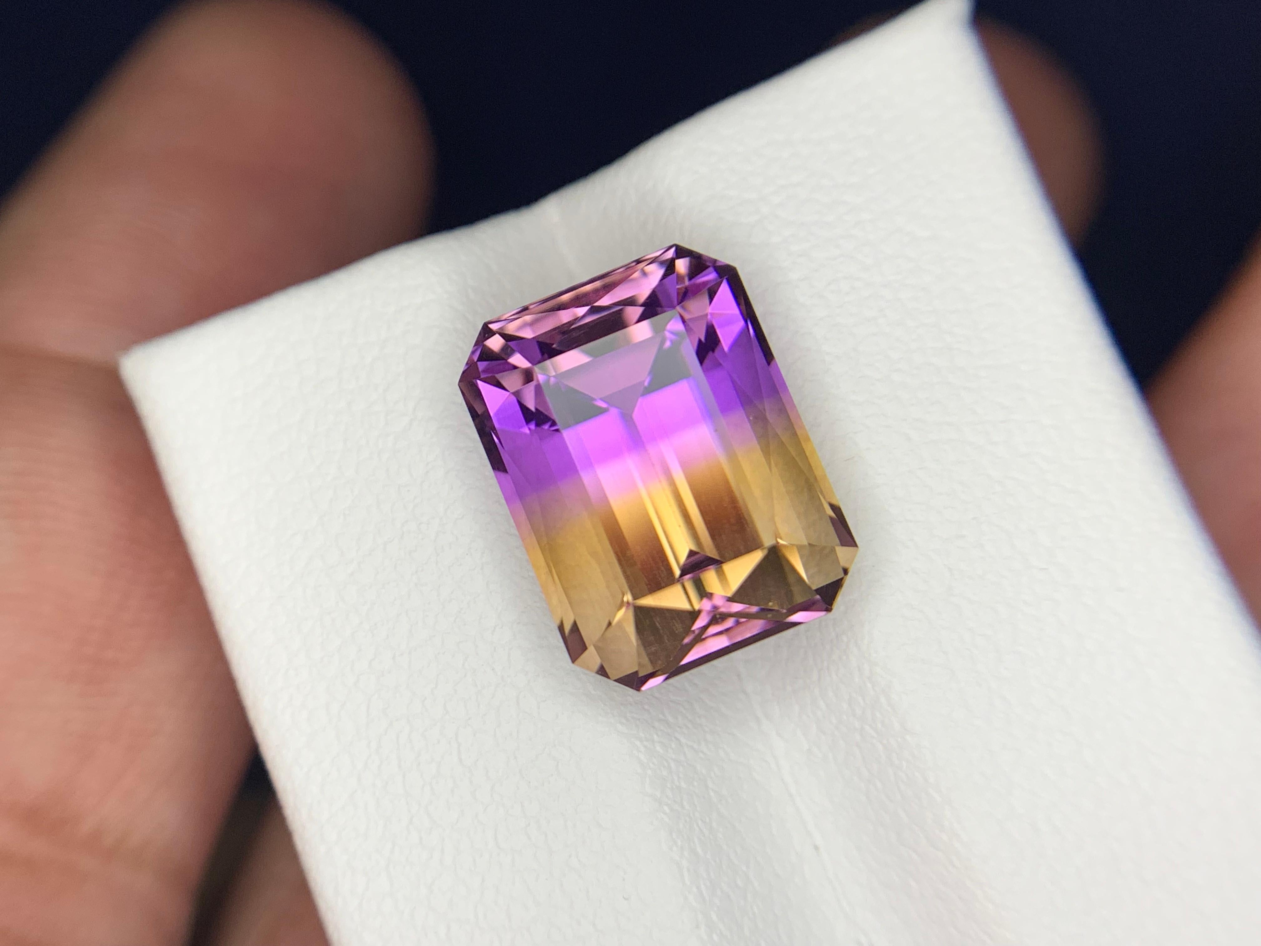 9.40 Carats Natural Loose Ametrine Gemstone en venta 7