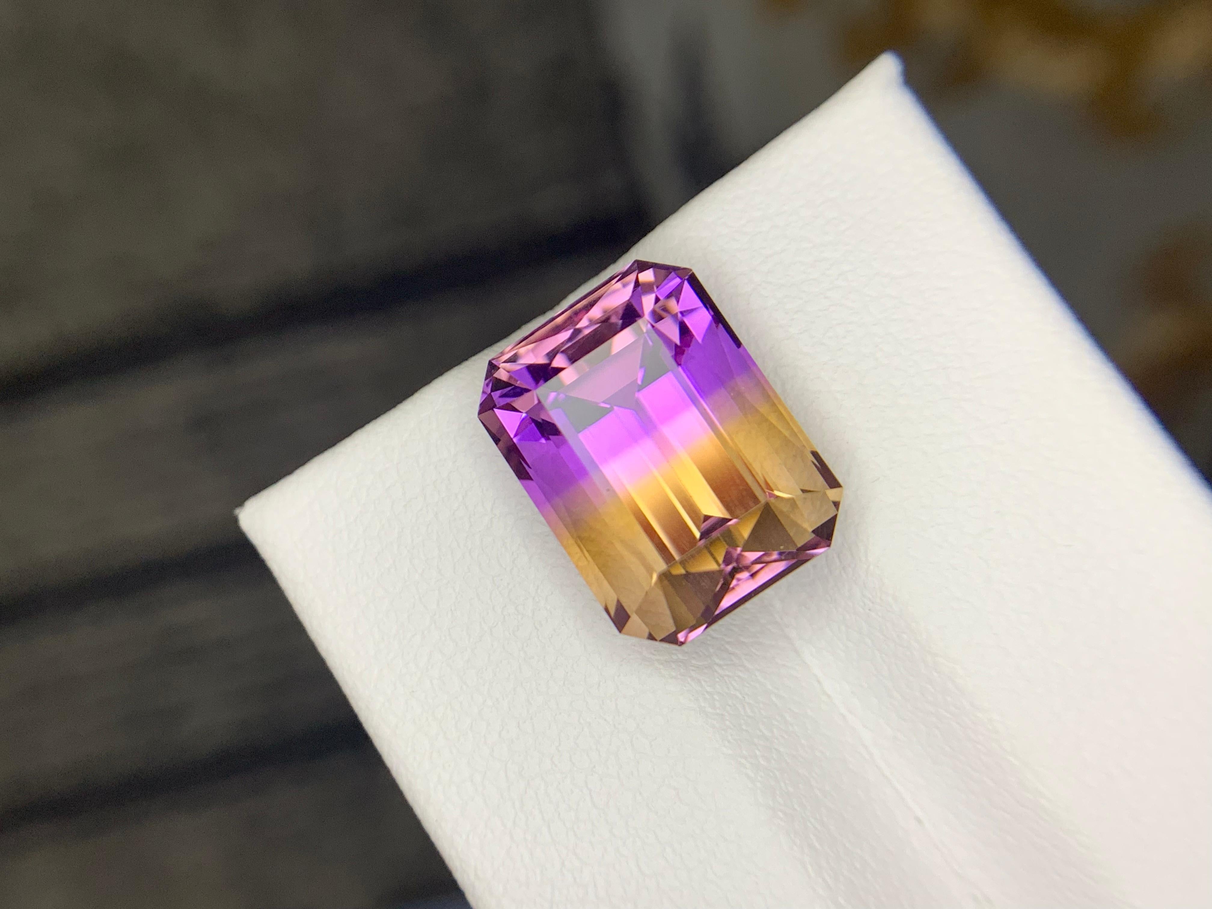9.40 Carats Natural Loose Ametrine Gemstone en venta 8