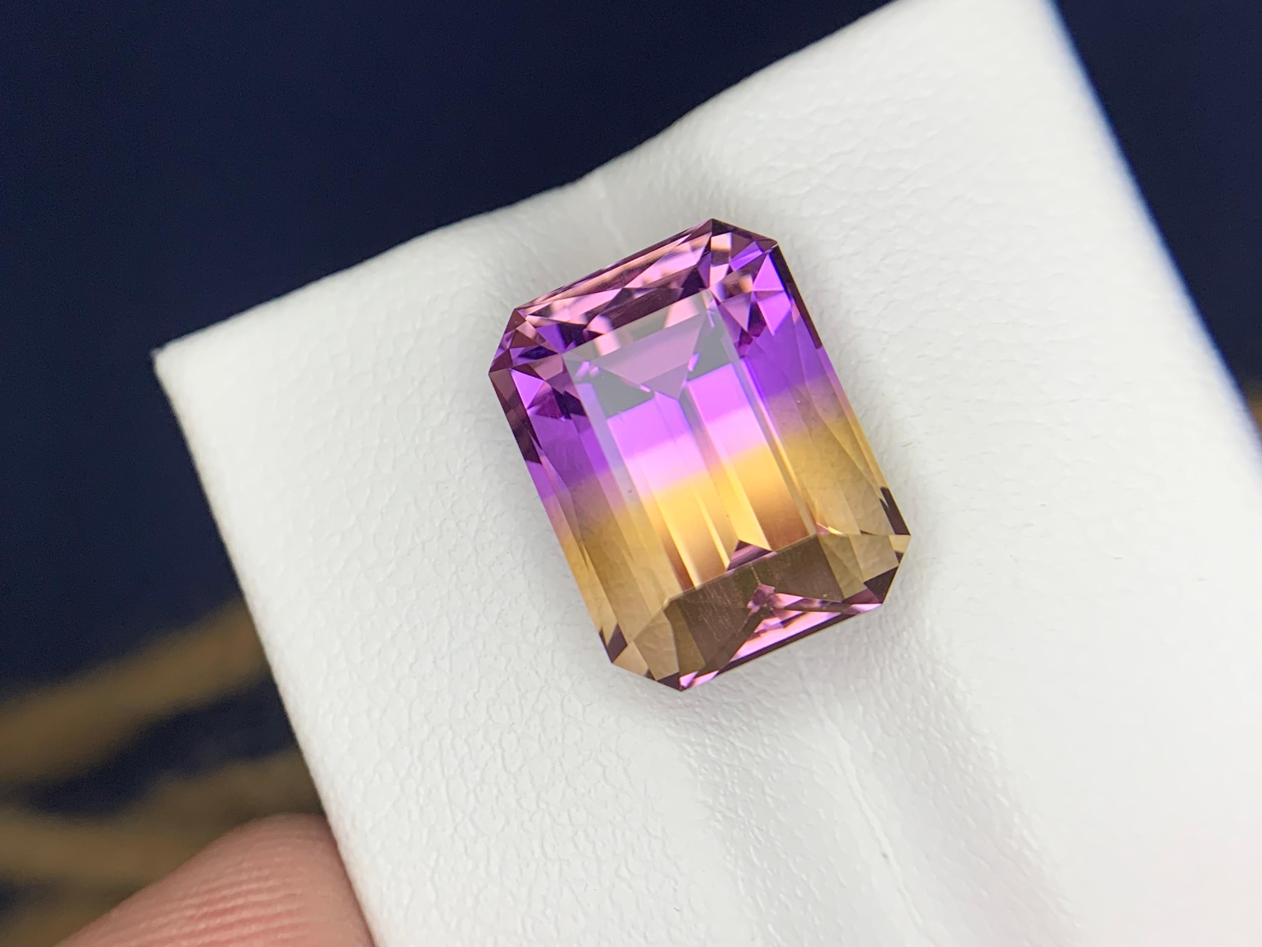 9.40 Carats Natural Loose Ametrine Gemstone en venta 3