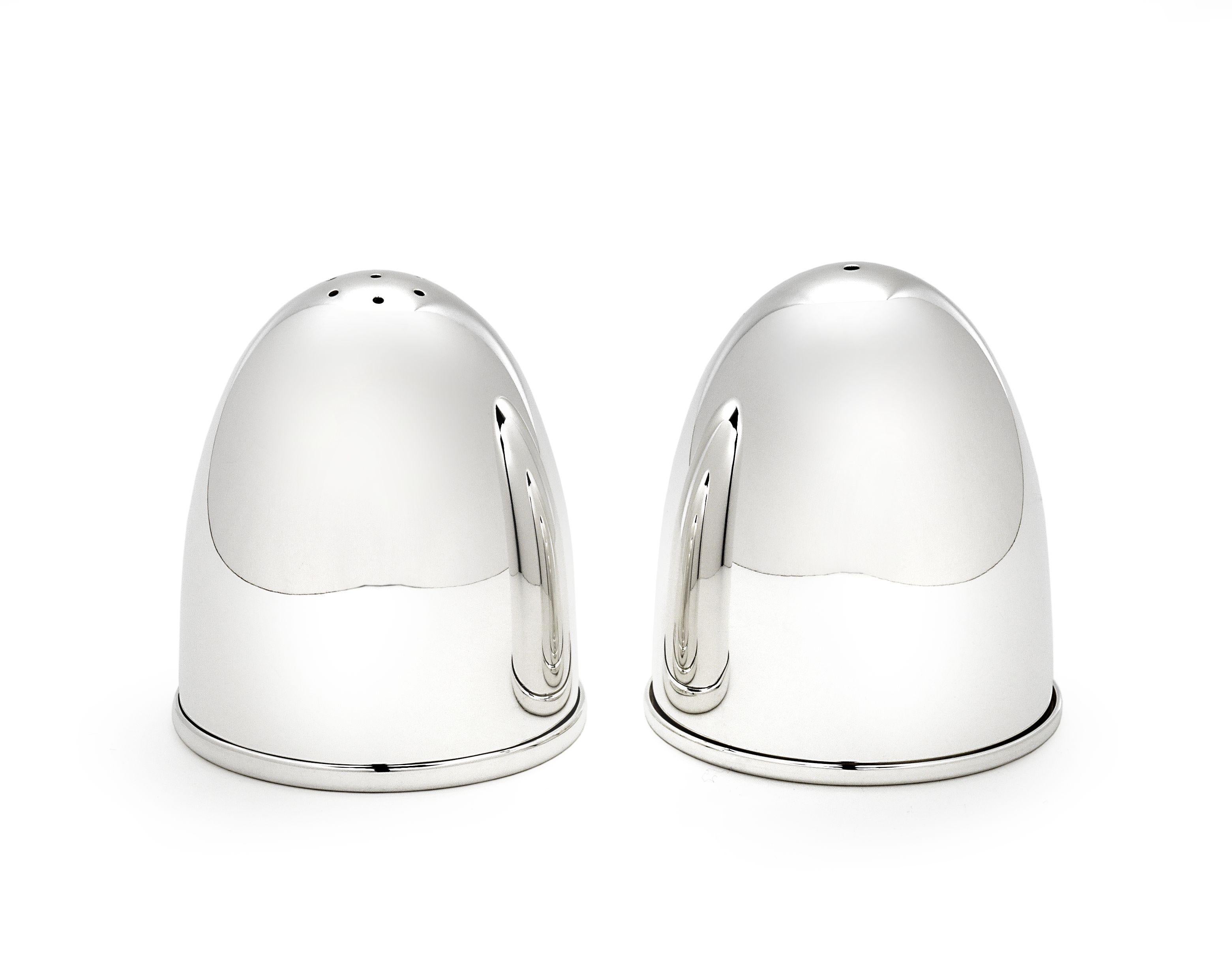 Egg salt and pepper in solid silver by Wiener Silber. Wiener Silber manufacture uses a special alloy that contains 94% by mass of silver (Sterling silver, by comparison, only contains 92. 5% of silver). The high value of raw materials ensures that