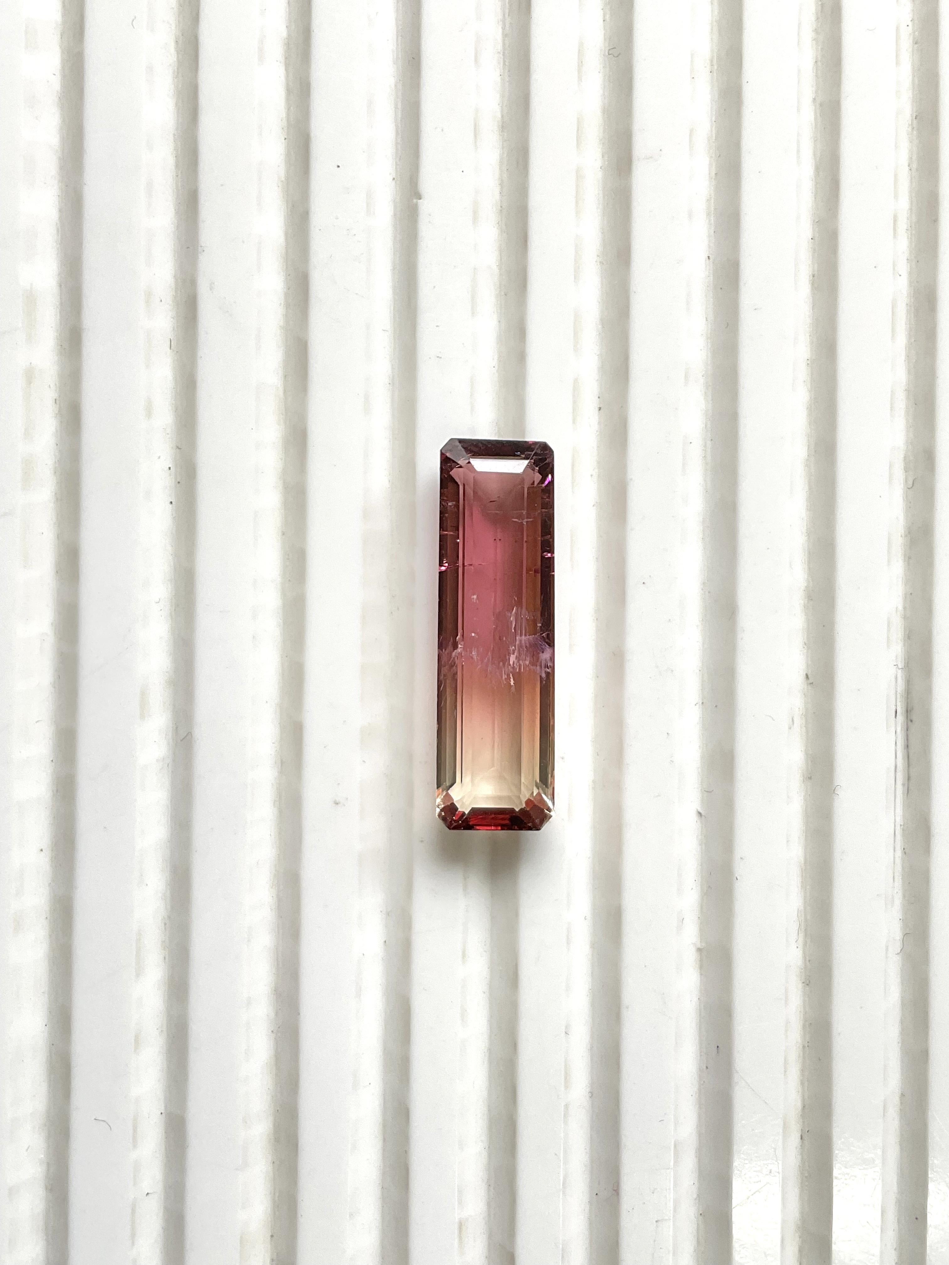 Taille octogone Pierre précieuse naturelle tourmaline octogonale à facettes de 9,42 carats en vente
