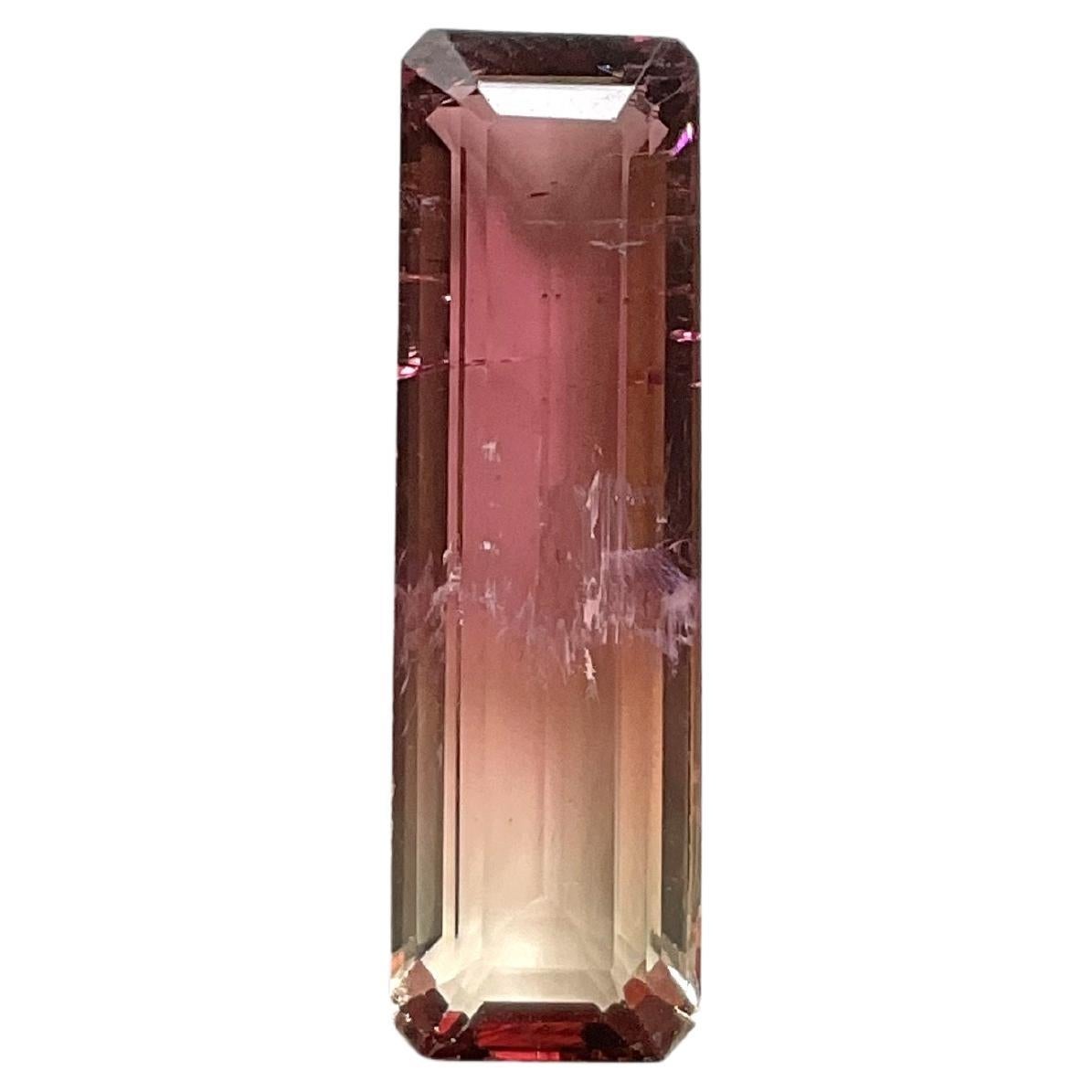 9.42 Carats Bi Color Tourmaline octagon Faceted cut stone Natural Gemstone