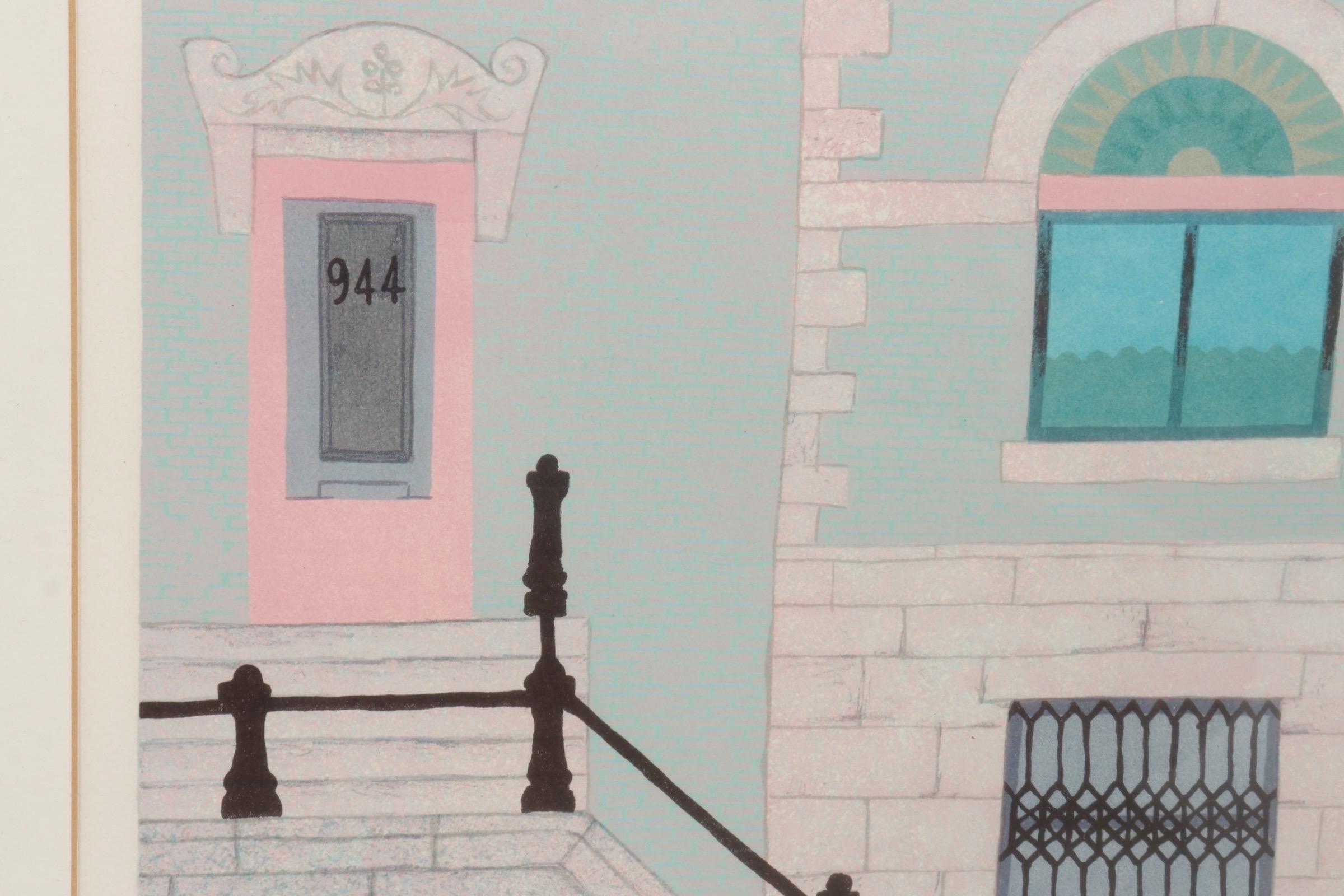 ‘944 President Street’ Lithograph by Shunji Sakuyama For Sale 1