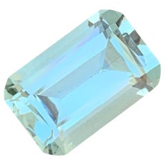 9.45 Carat Huge Natural Loose Aquamarine Emerald Shape Gem For Necklace 