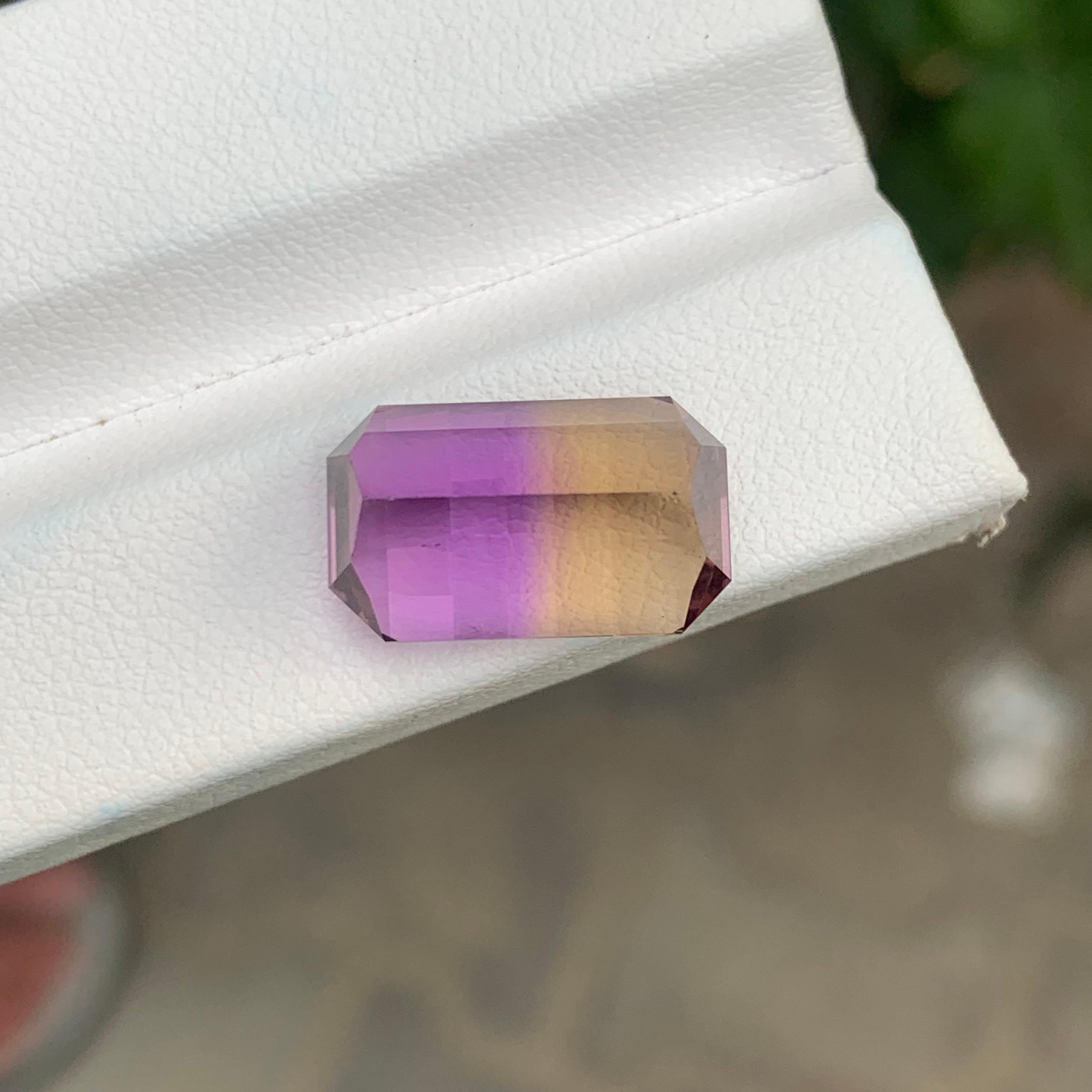 9,45 Karat Natürlicher Loser Ametrin Pixelierter Schliff Bolivian's  Edelstein im Angebot 4