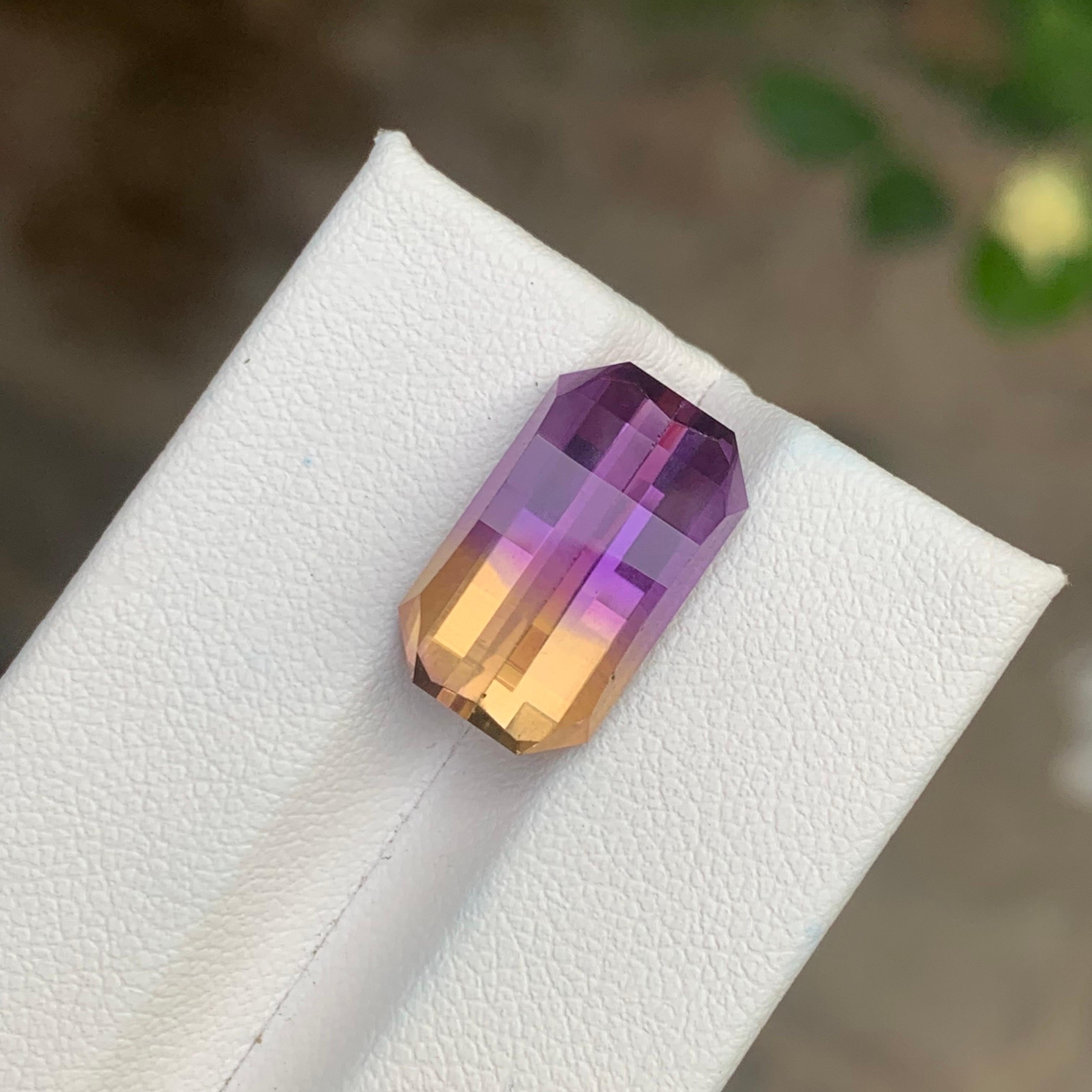 9,45 Karat Natürlicher Loser Ametrin Pixelierter Schliff Bolivian's  Edelstein im Zustand „Neu“ im Angebot in Peshawar, PK