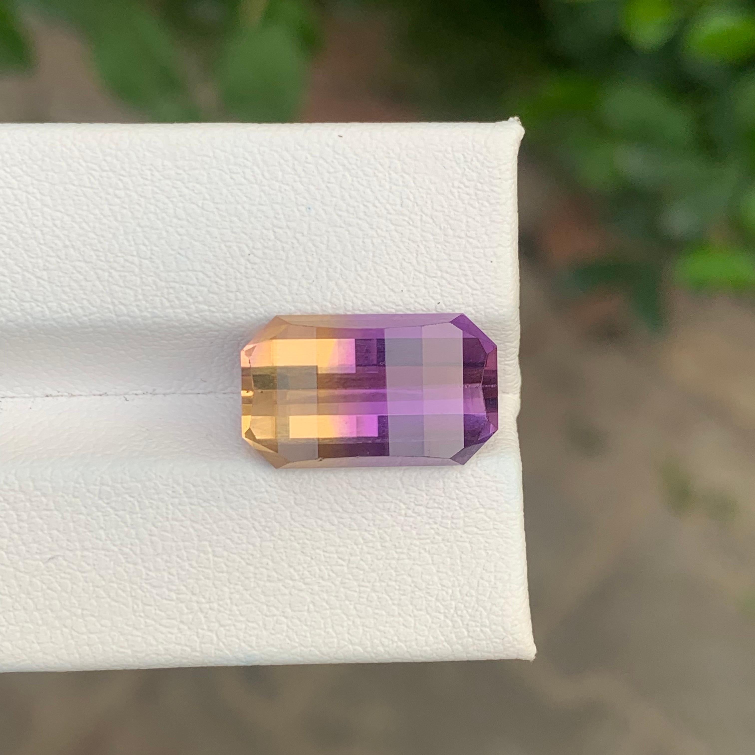 9,45 Karat Natürlicher Loser Ametrin Pixelierter Schliff Bolivian's  Edelstein im Angebot 1