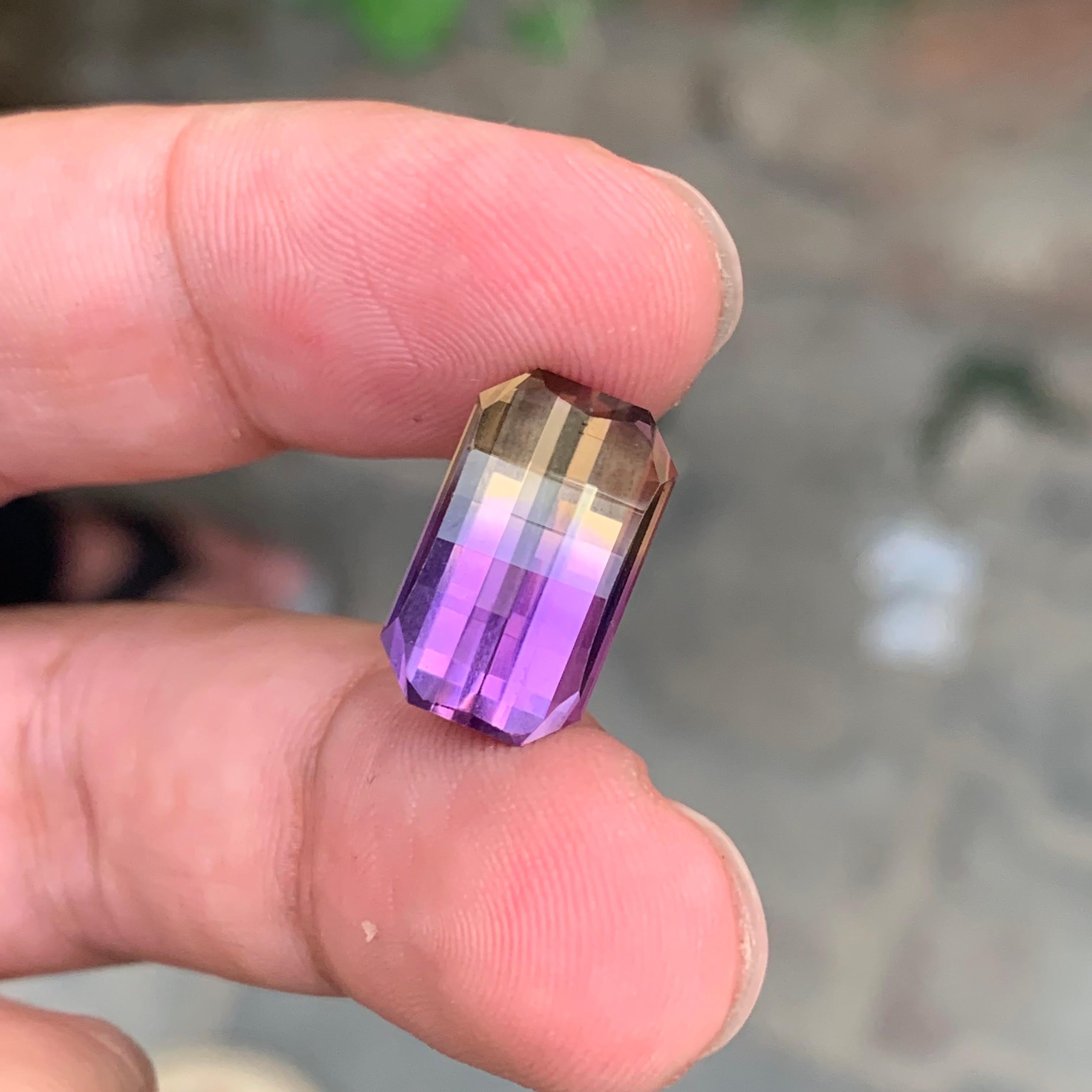 9,45 Karat Natürlicher Loser Ametrin Pixelierter Schliff Bolivian's  Edelstein im Angebot 2