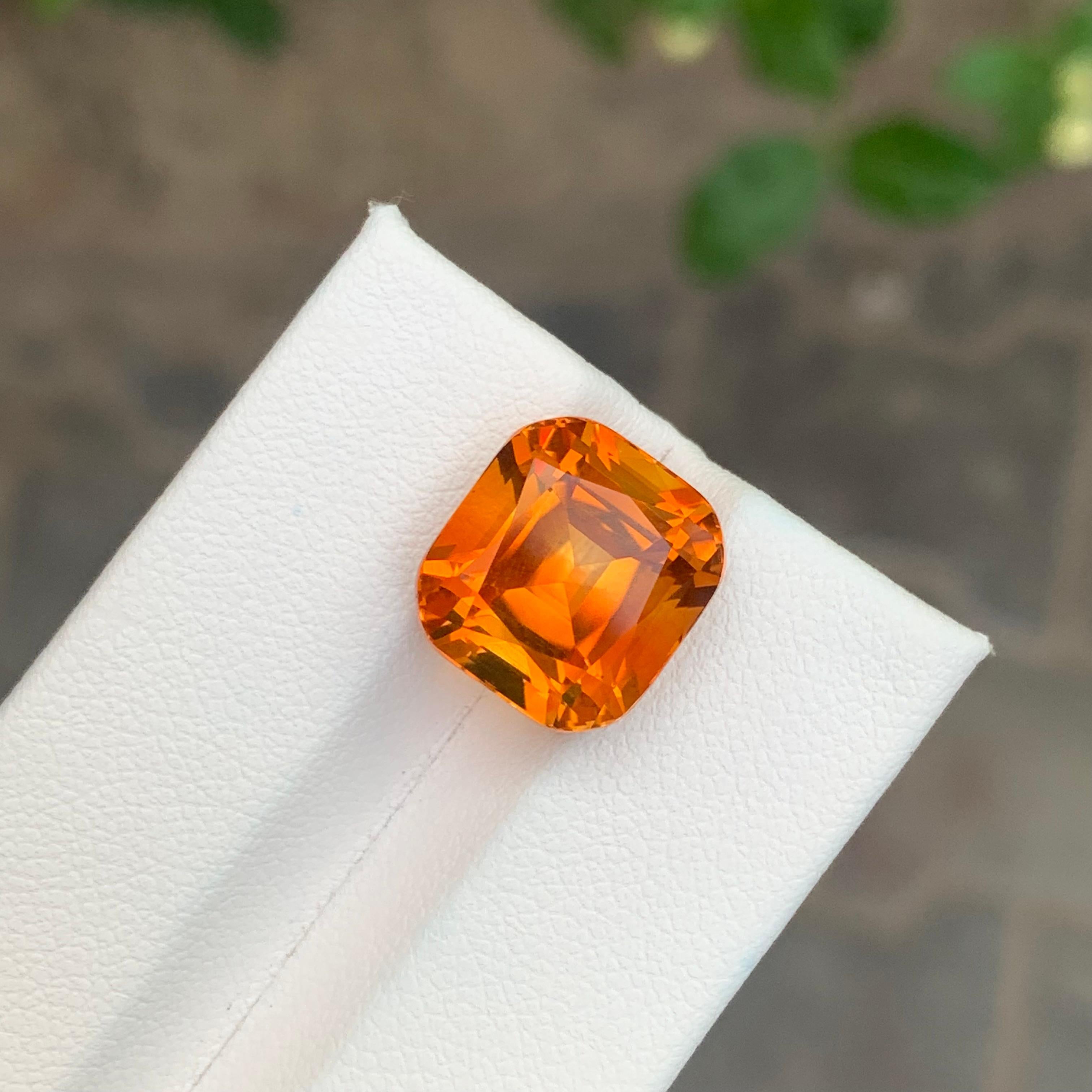9.45 Carats Faceted Maderia Citrine Natural Loose Gemstone (Citrine de Madère à facettes) en vente 4
