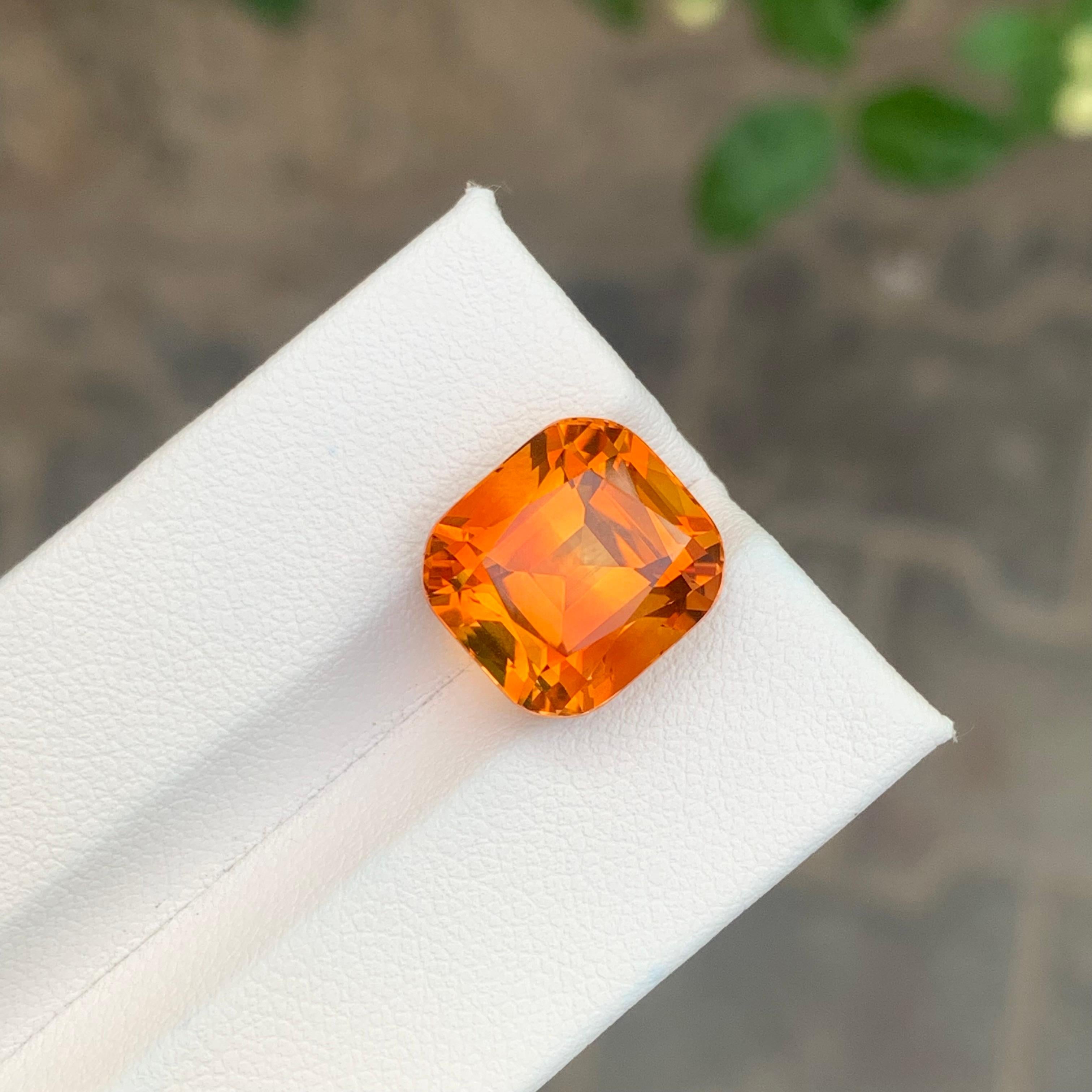 9.45 Carats Faceted Maderia Citrine Natural Loose Gemstone (Citrine de Madère à facettes) en vente 5