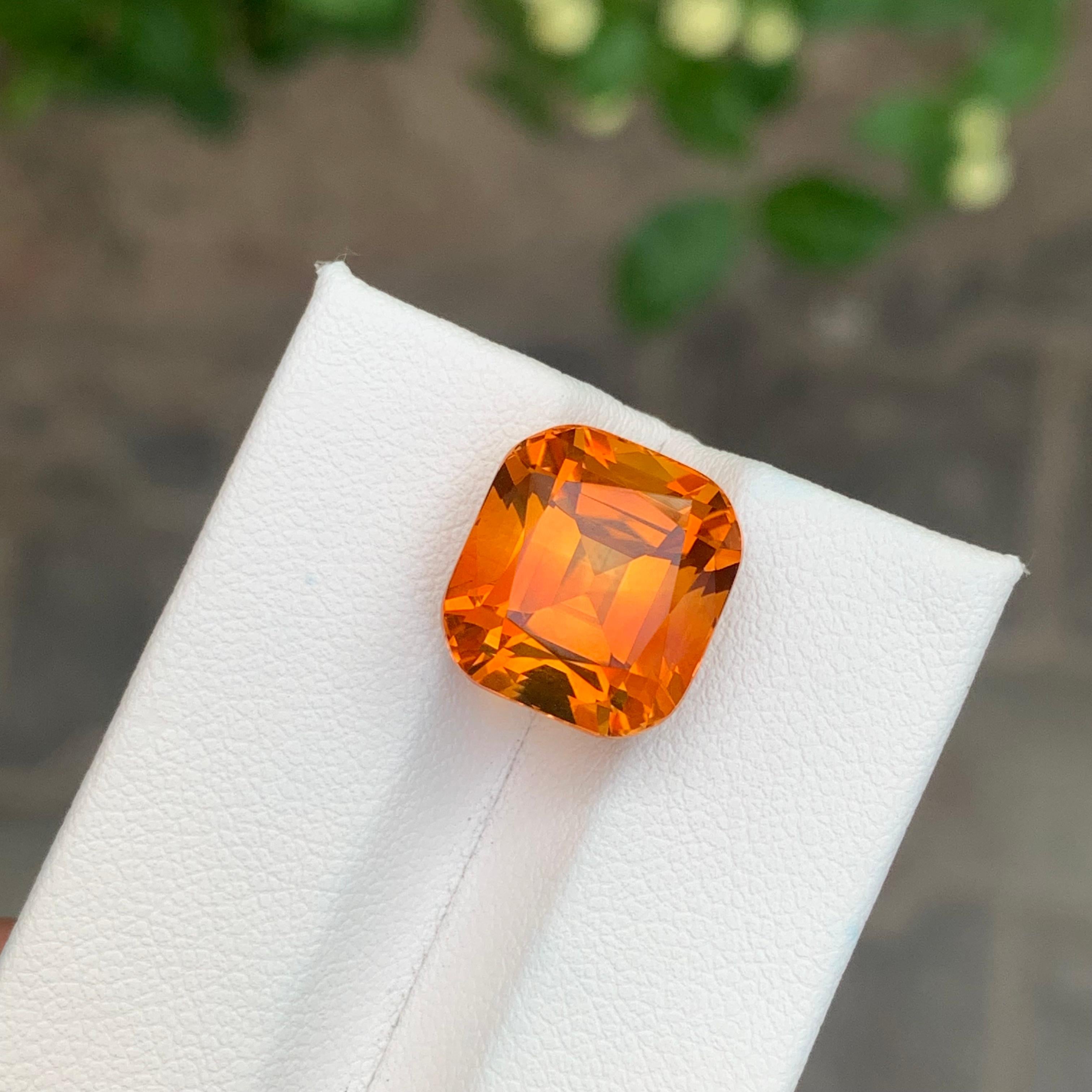 9.45 Carats Faceted Maderia Citrine Natural Loose Gemstone (Citrine de Madère à facettes) en vente 6