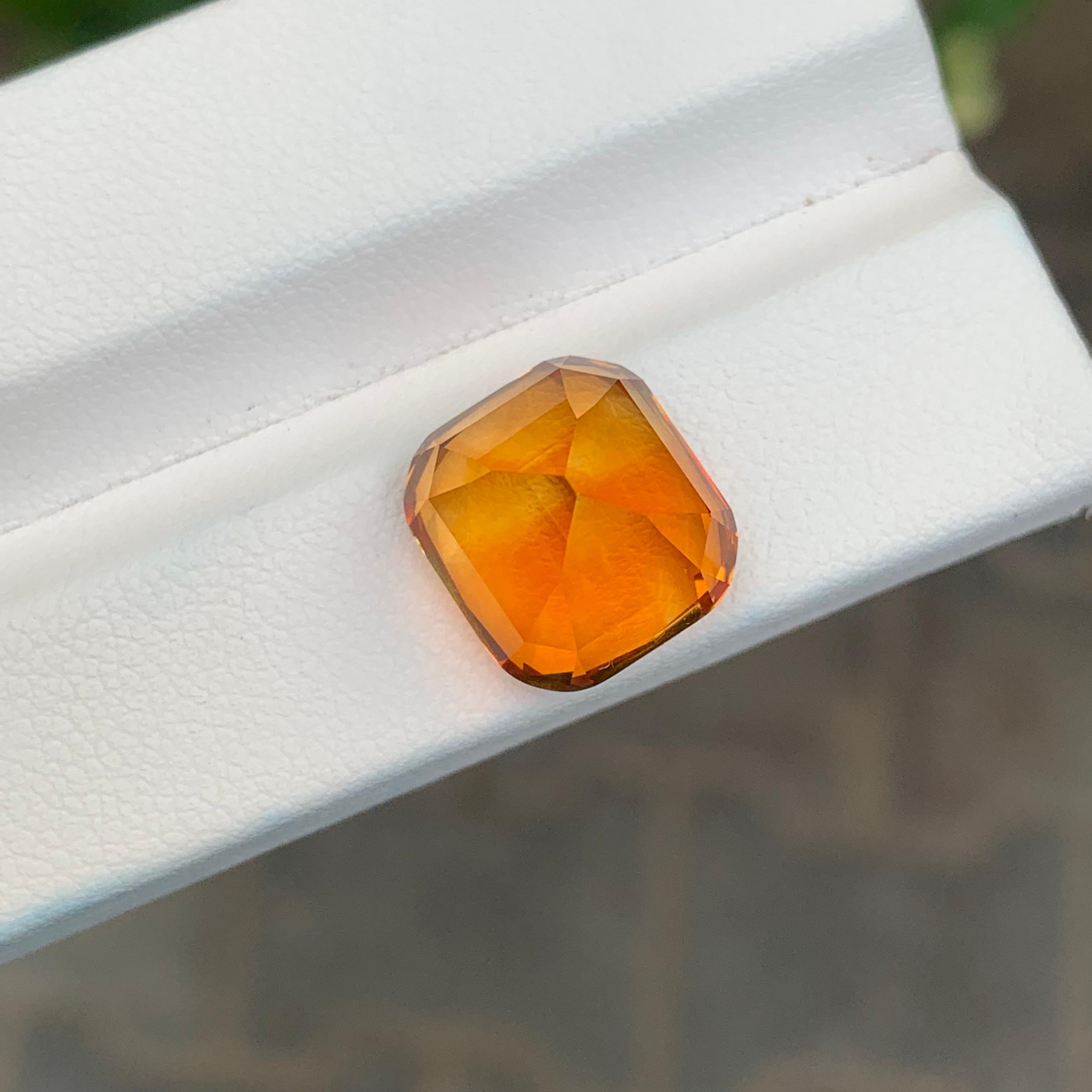 9.45 Carats Faceted Maderia Citrine Natural Loose Gemstone (Citrine de Madère à facettes) en vente 1