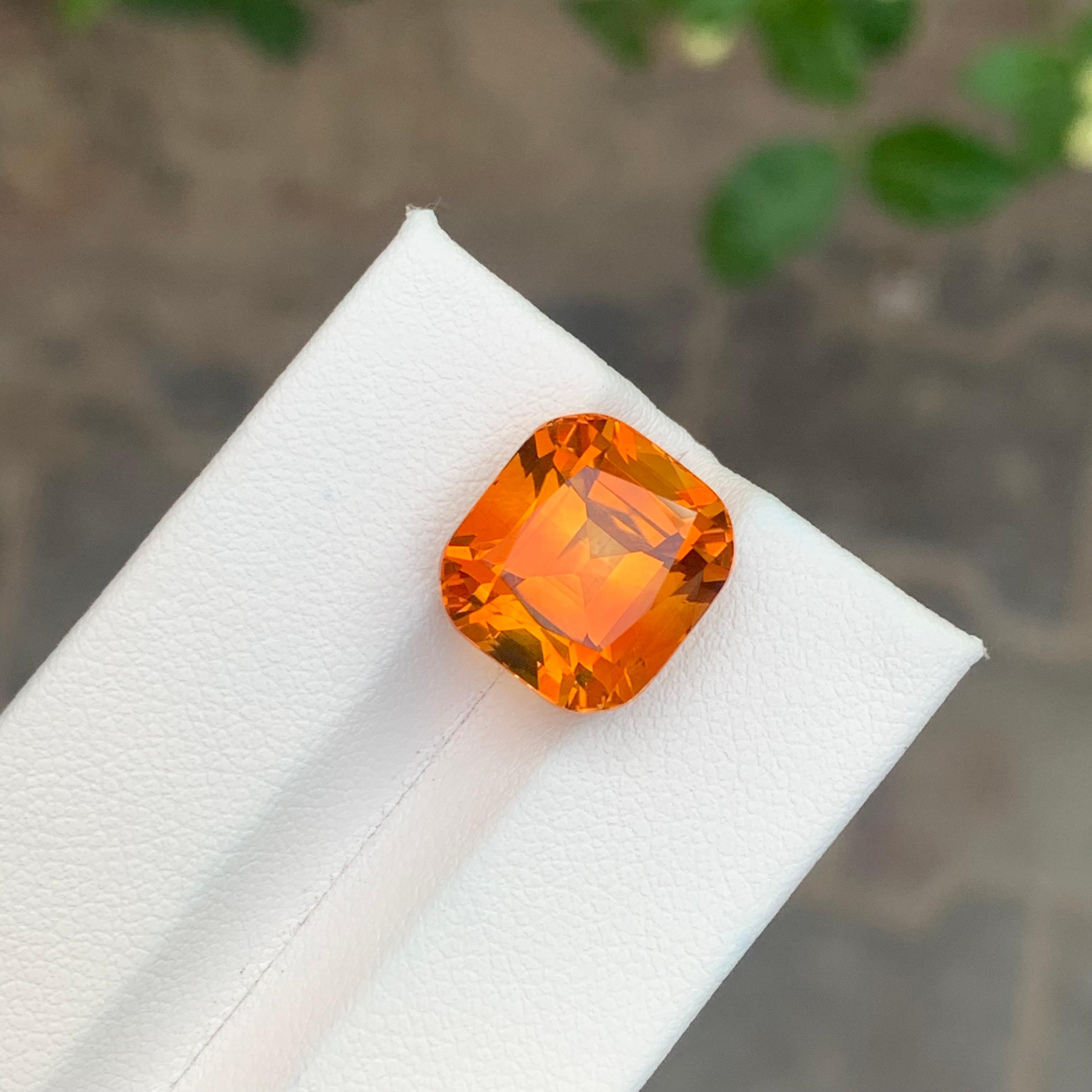 9.45 Carats Faceted Maderia Citrine Natural Loose Gemstone (Citrine de Madère à facettes) en vente 3