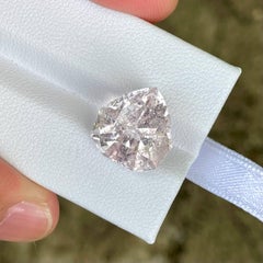 9.45 carats Morganite Stone Triangular Shape Natural Afghan Gemstone