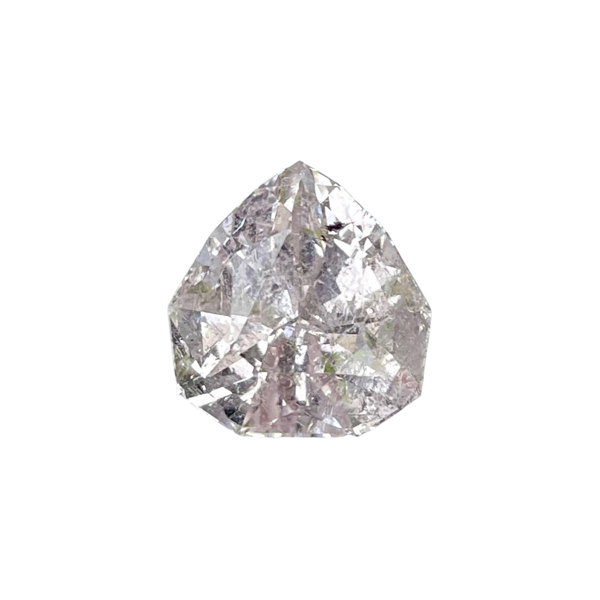 9.45 carats Morganite Stone Triangular Shape Natural Afghan Gemstone In New Condition For Sale In Bangkok, TH
