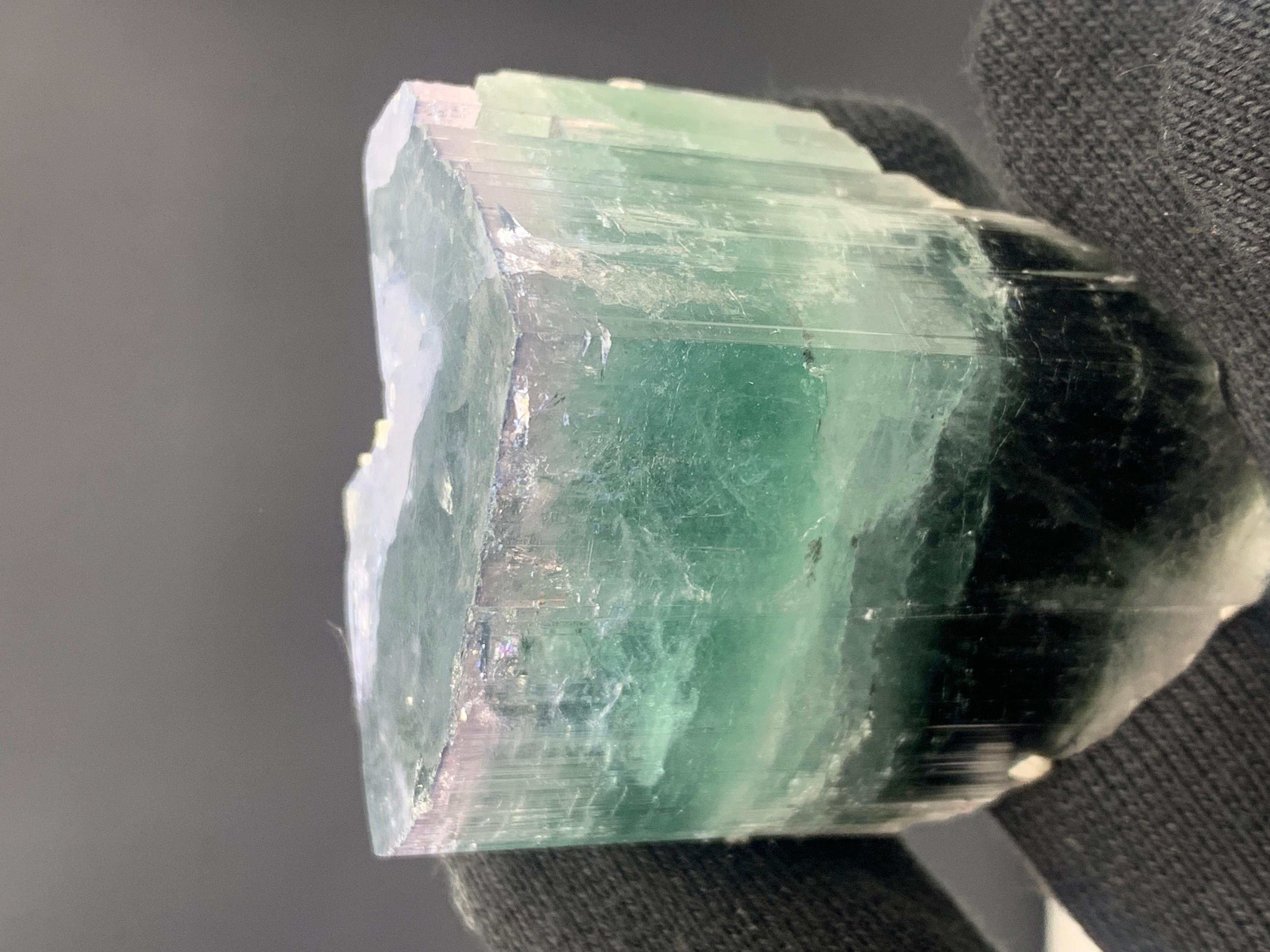 94.68 gramos de precioso cristal de turmalina tricolor de Afganistán en venta 2