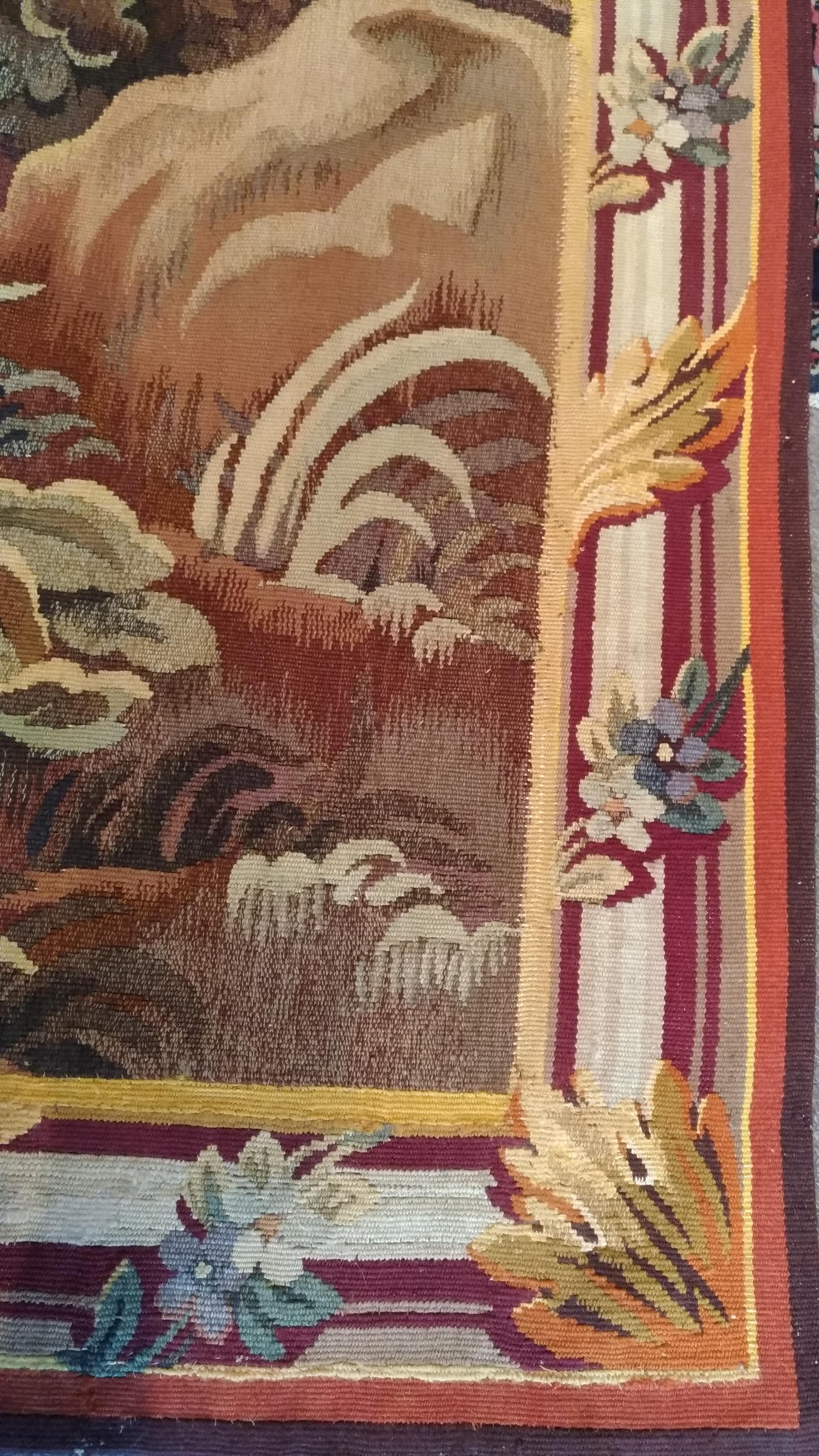 Wool  19th Century Aubusson Tapestry - N° 949