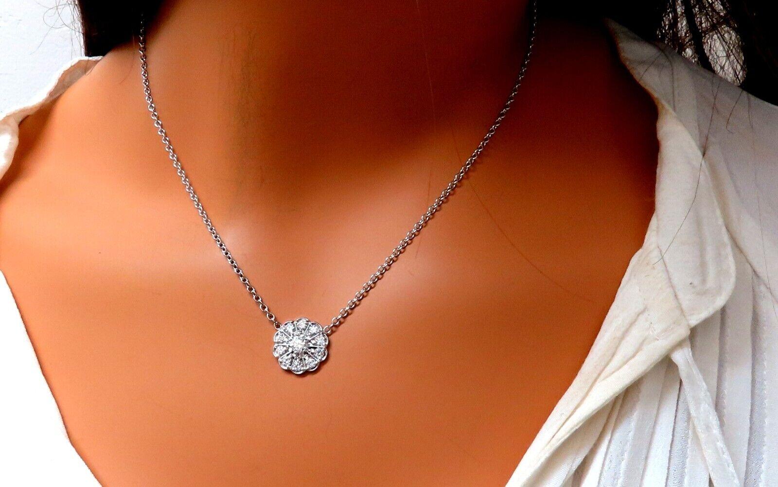 .94ct Collana con diamanti naturali a raggiera 14kt Edwardian Deco In condizioni Nuovo in vendita a New York, NY