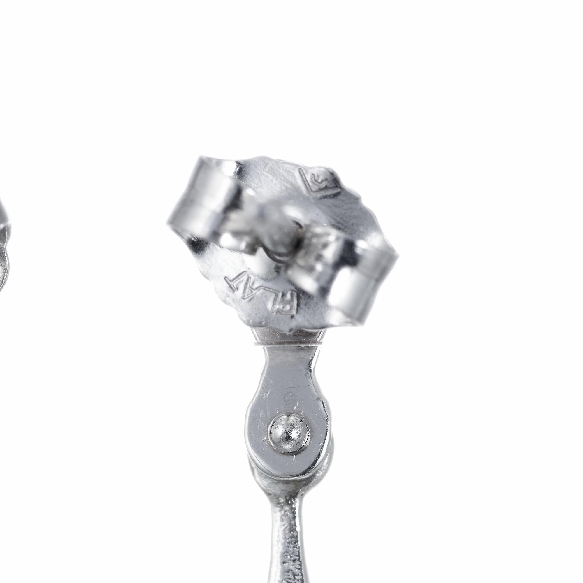 .95 Karat Diamant Platin Art Deco Edwardianische Ohrhänger im Zustand „Gut“ im Angebot in Stamford, CT