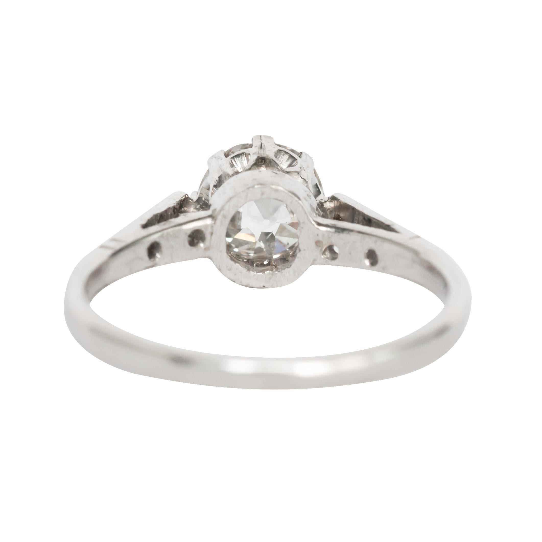 0,95 Karat Diamant Platin Verlobungsring im Zustand „Gut“ im Angebot in Atlanta, GA