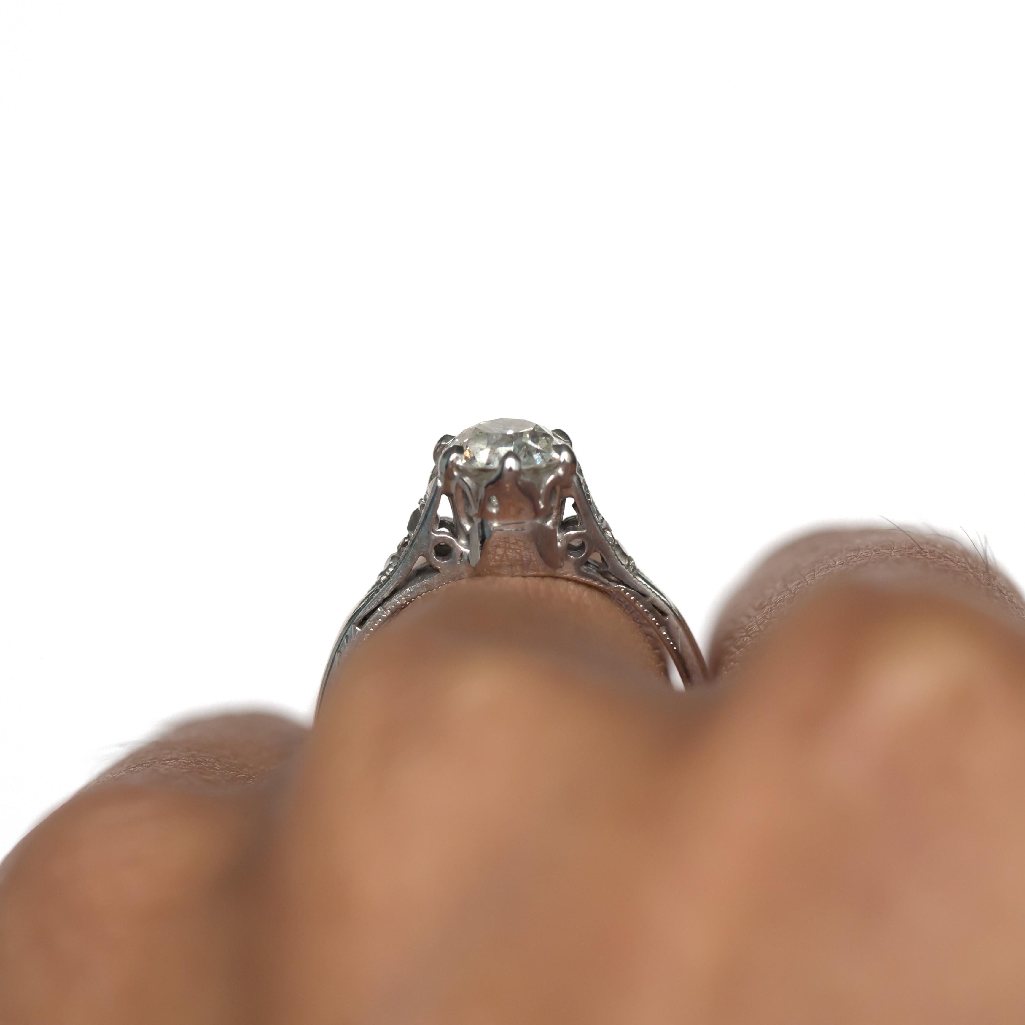 0,95 Karat Diamant-Verlobungsring aus Weißgold im Angebot 4