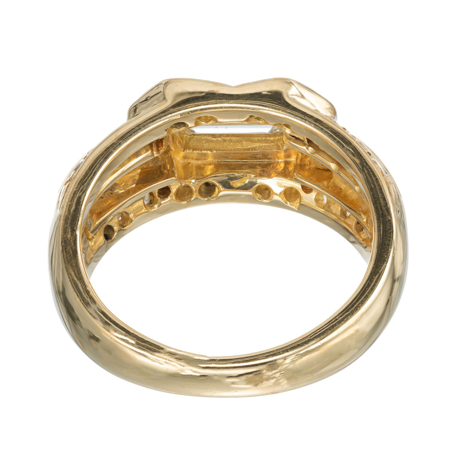 Women's .95 Carat Diamond Yellow Gold Ring