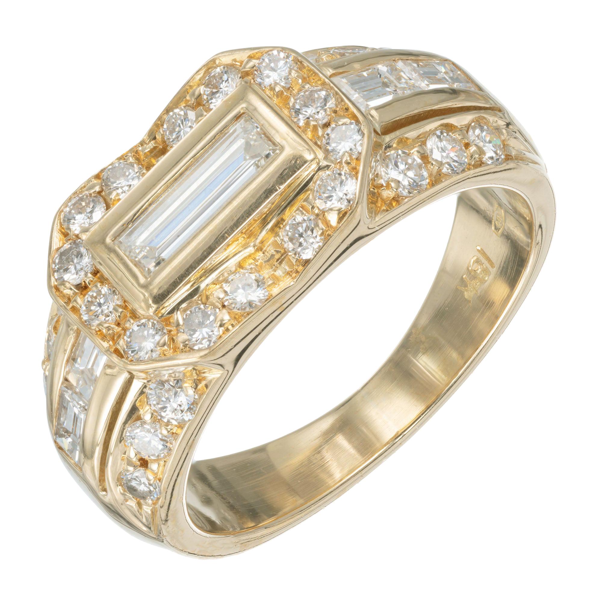 .95 Carat Diamond Yellow Gold Ring